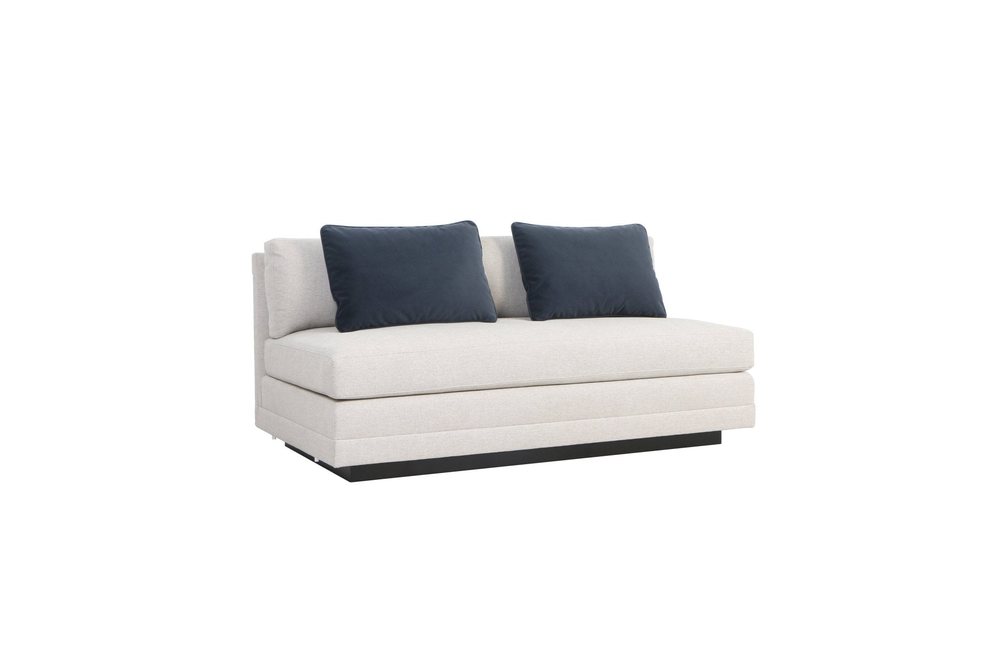 Layal Chic Navy Armless Loveseat