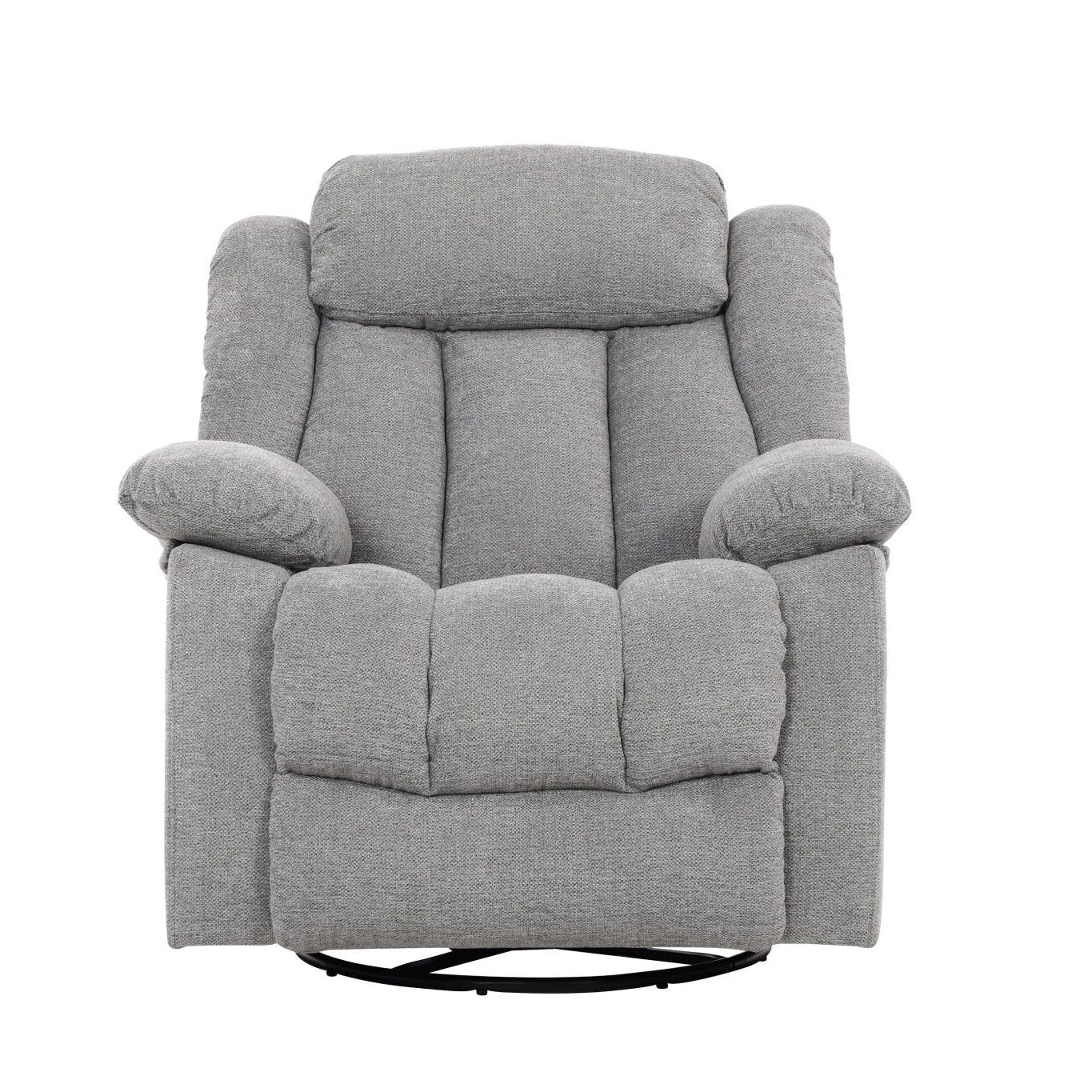Lena Grey Swivel Recliner with Glider