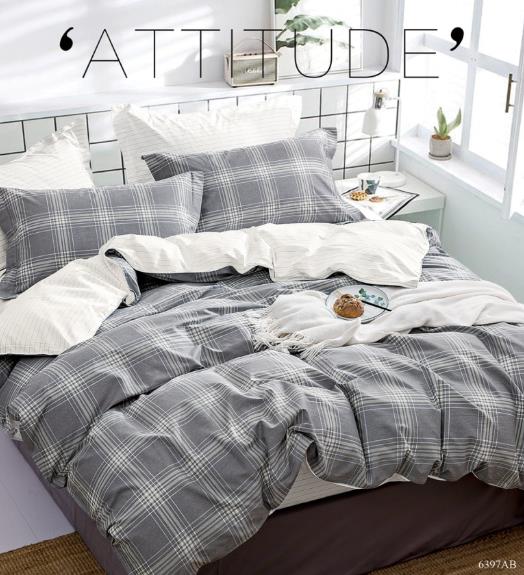 Lined Pattern Grey Bedding Set-KING