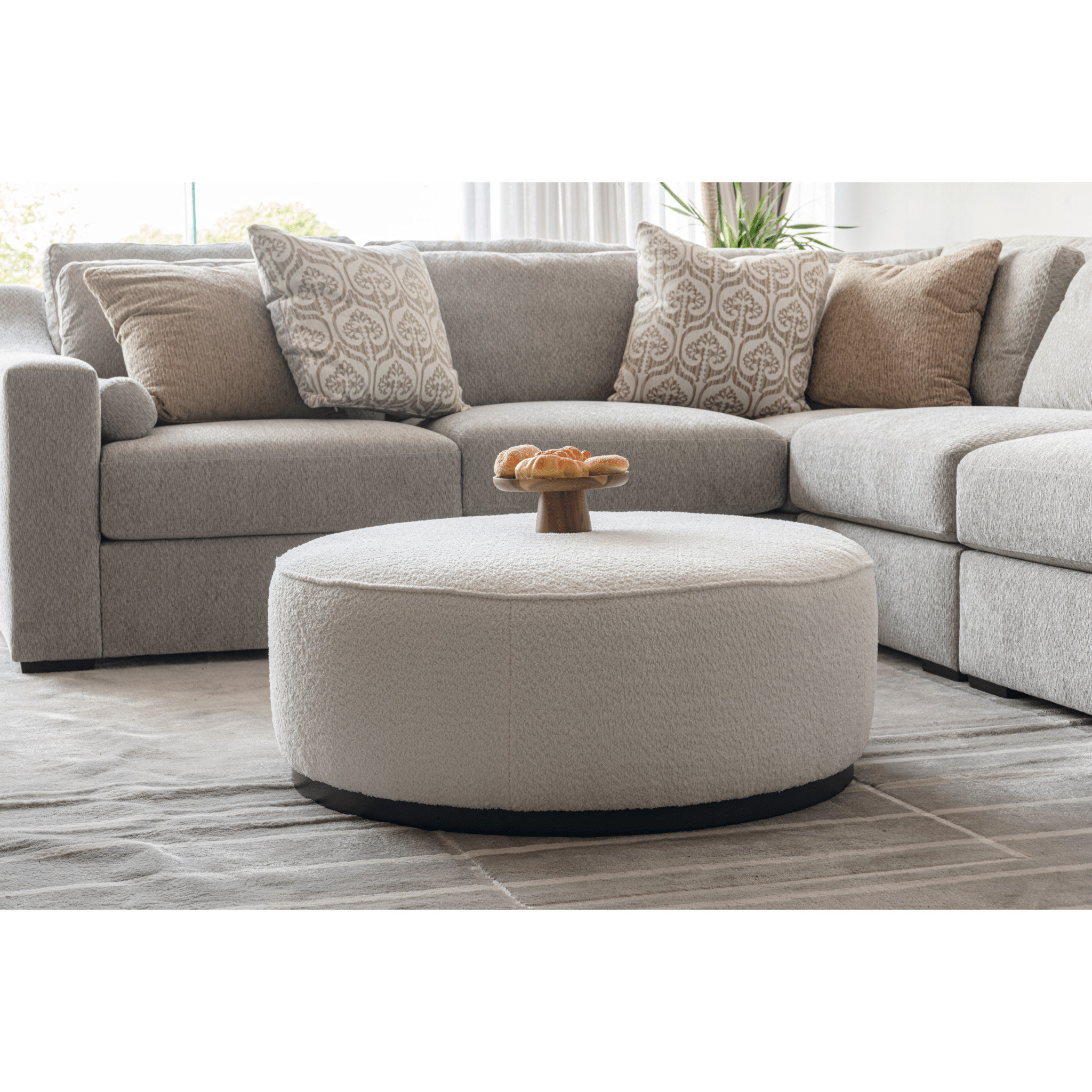 Linen Ottoman W91xH36cm