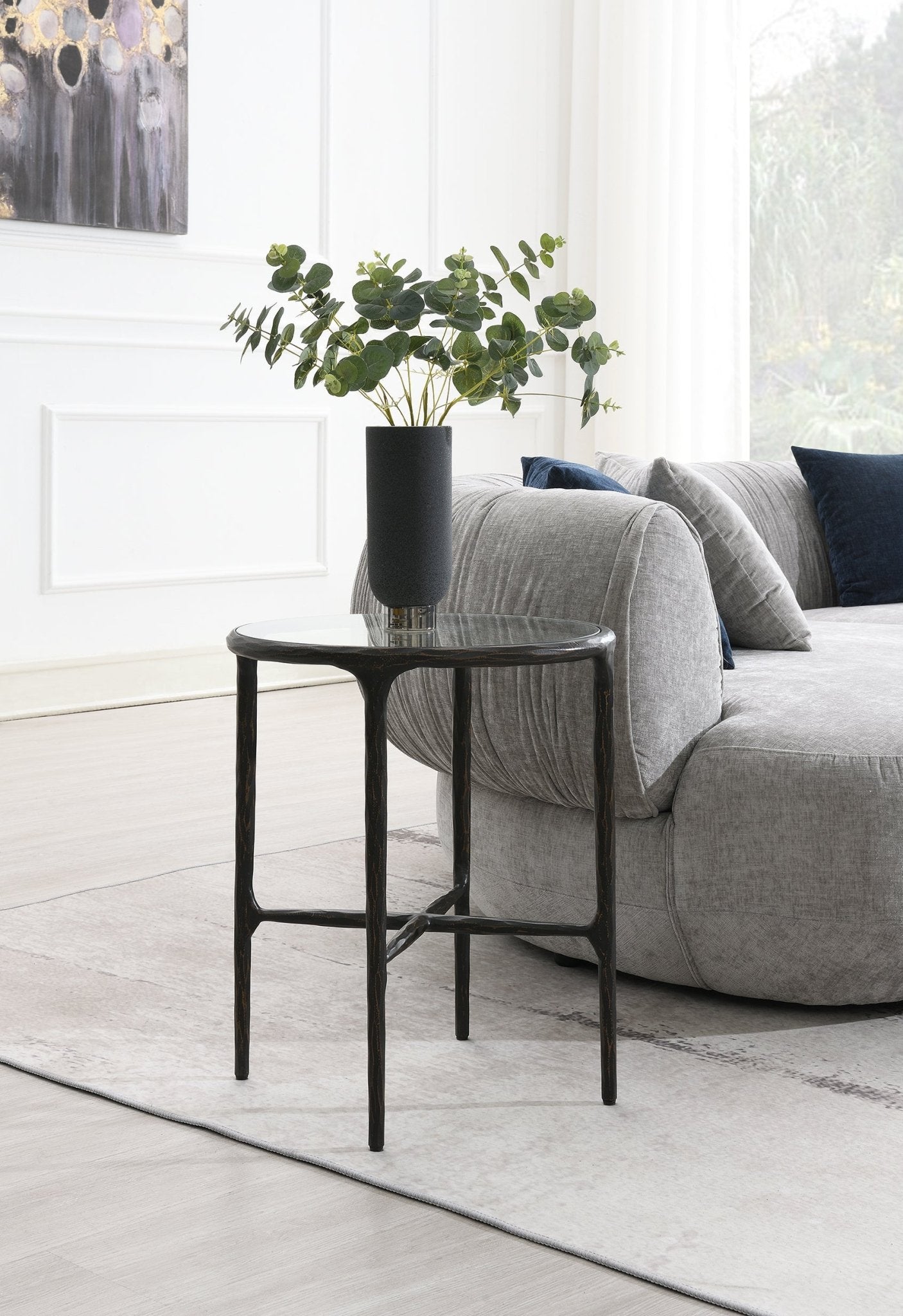 Luxo Side Table With Glass Top