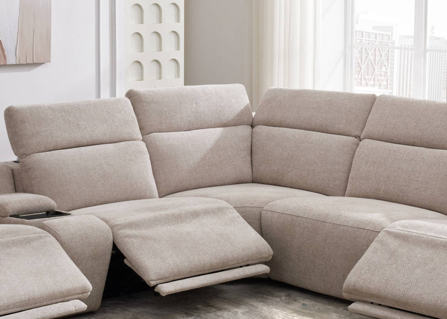Luxora Grey Motion Power Sectional