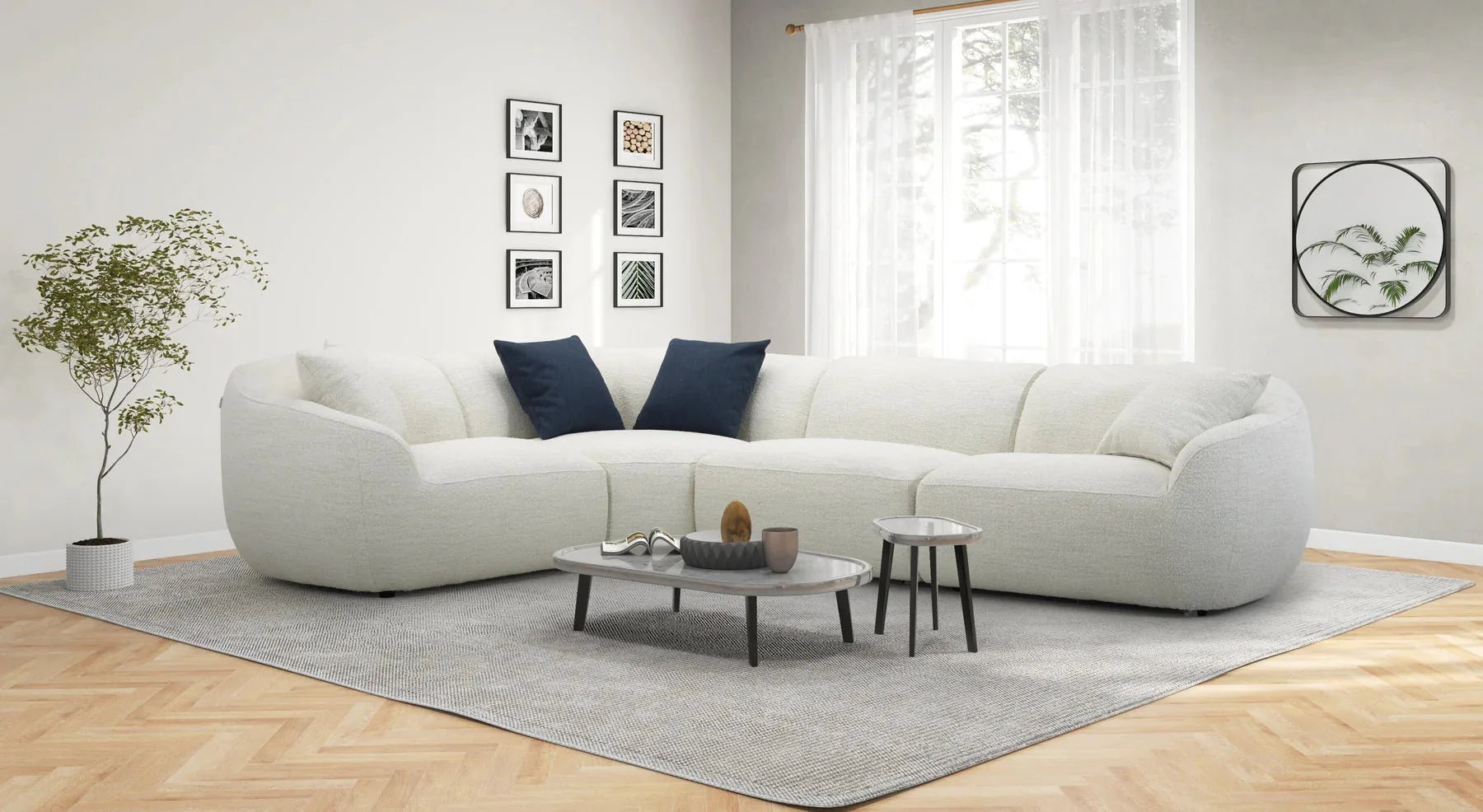 Mannheimer Sectional with 2 table lamp Gift