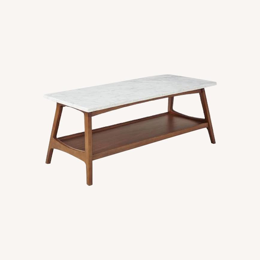 Marble Essence Walnut Coffee Table
