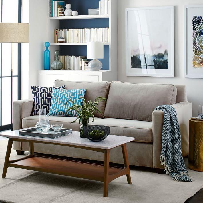 Marble Essence Walnut Coffee Table