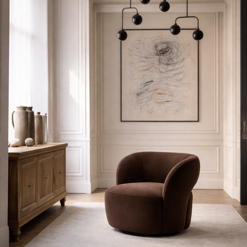Mazie Brown Swivel Chair