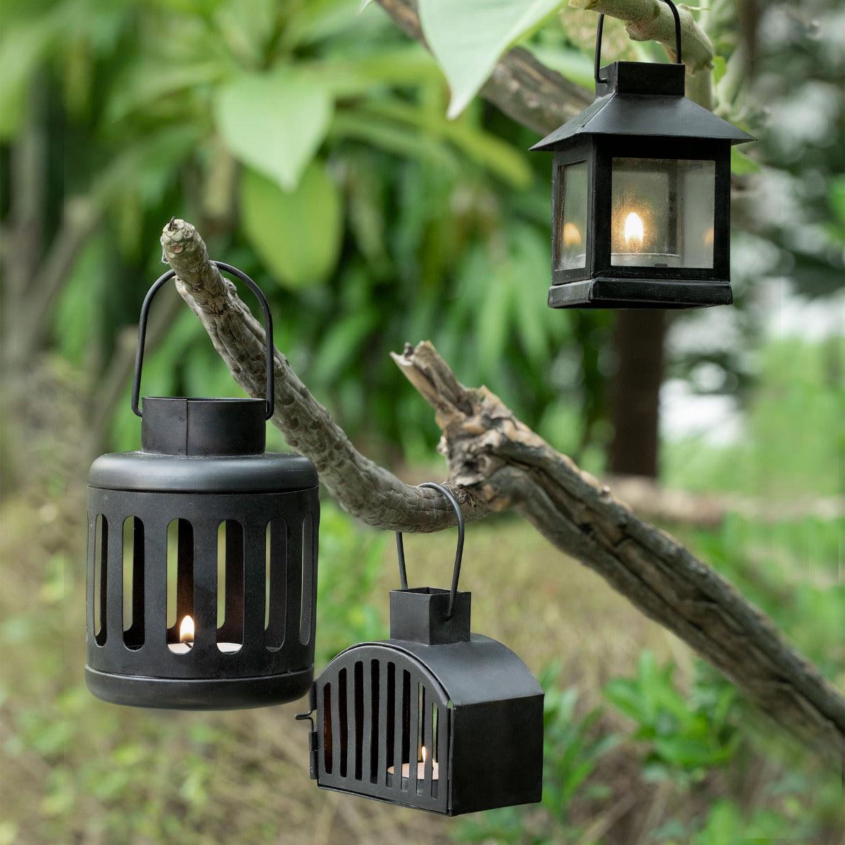 Kuma Metal Round Lantern Set of 2 (with T-Light)
