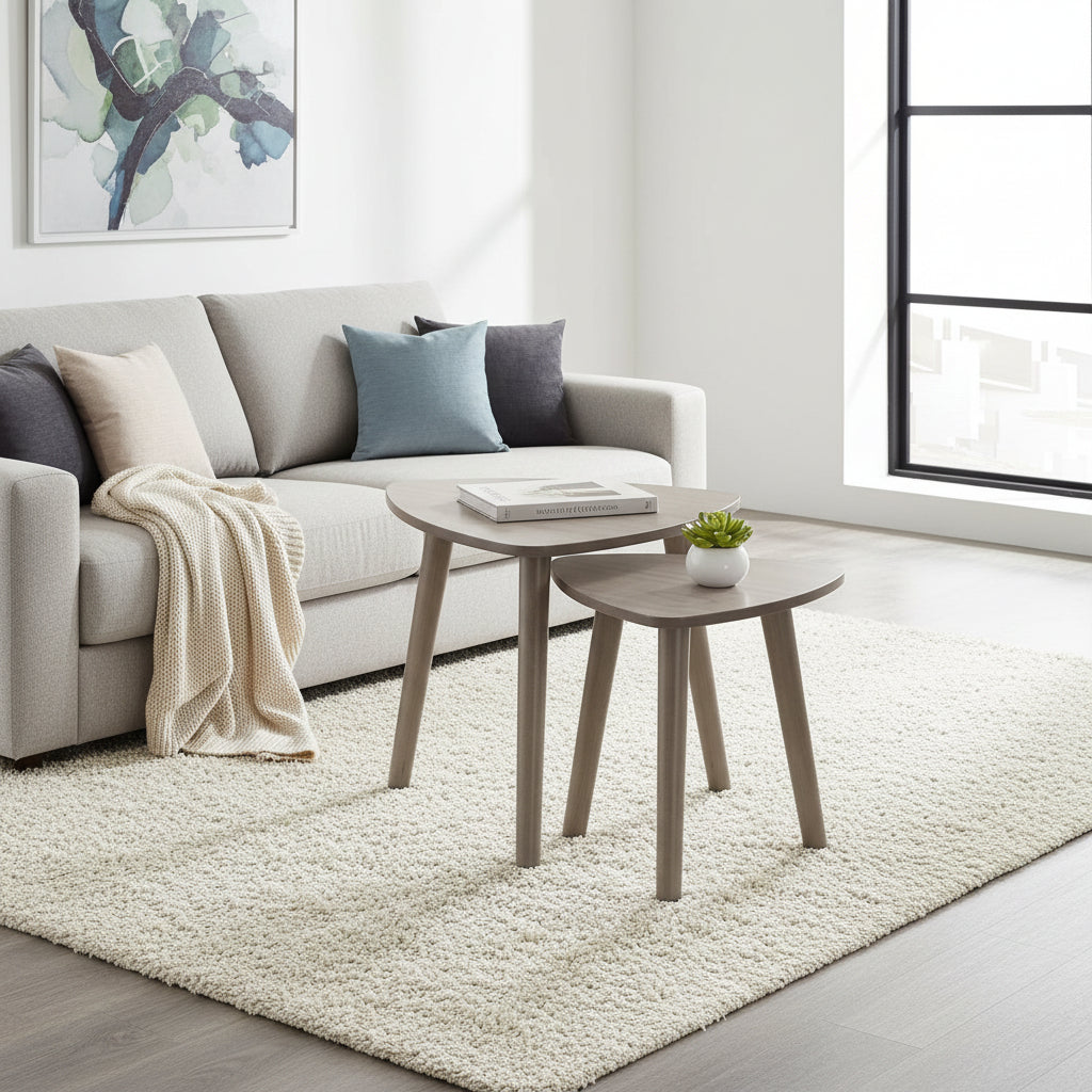Megan grey wash nesting table (set of 2 )