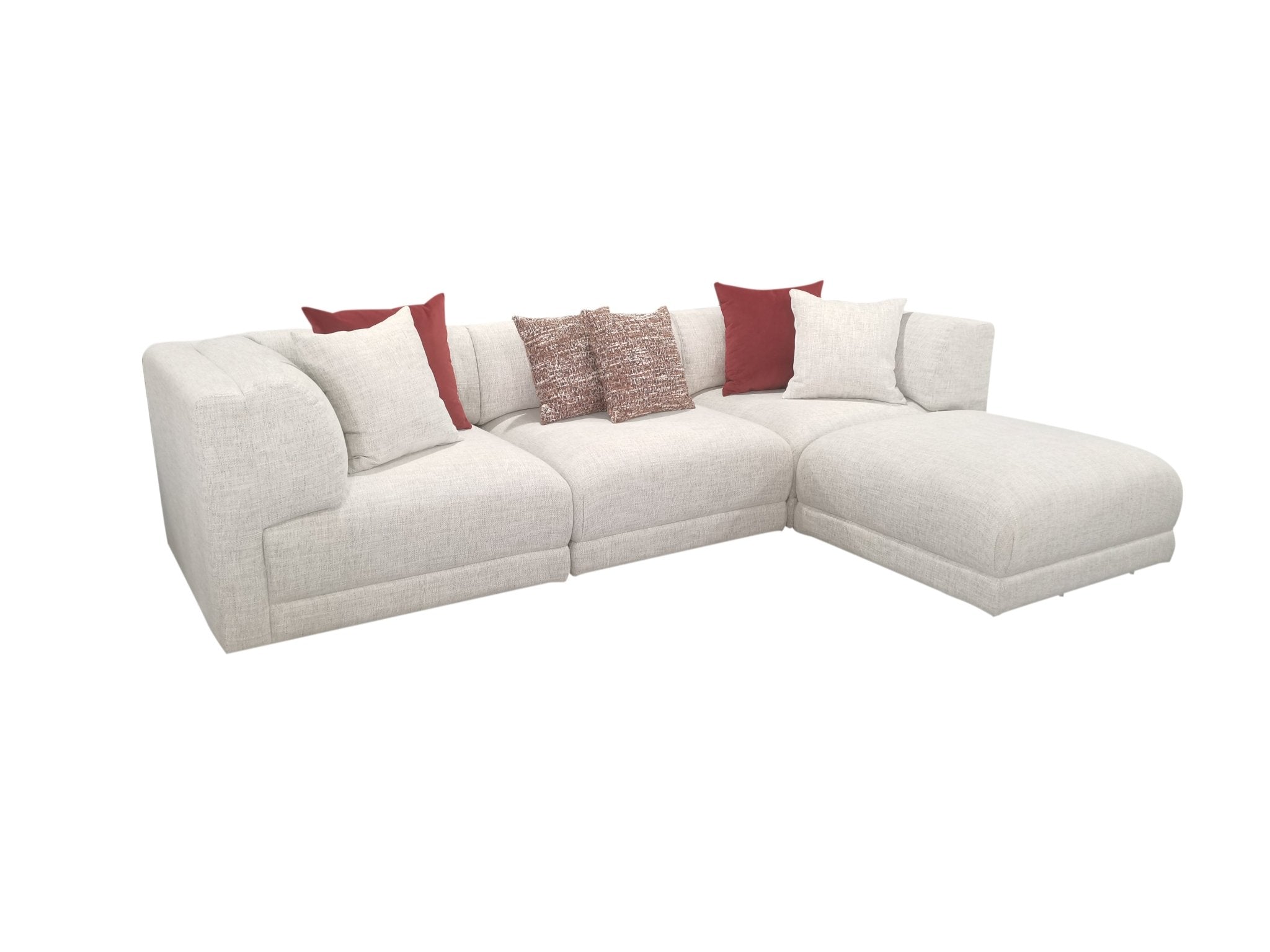 Meryl Beige Sectional Ottoman (107cm)
