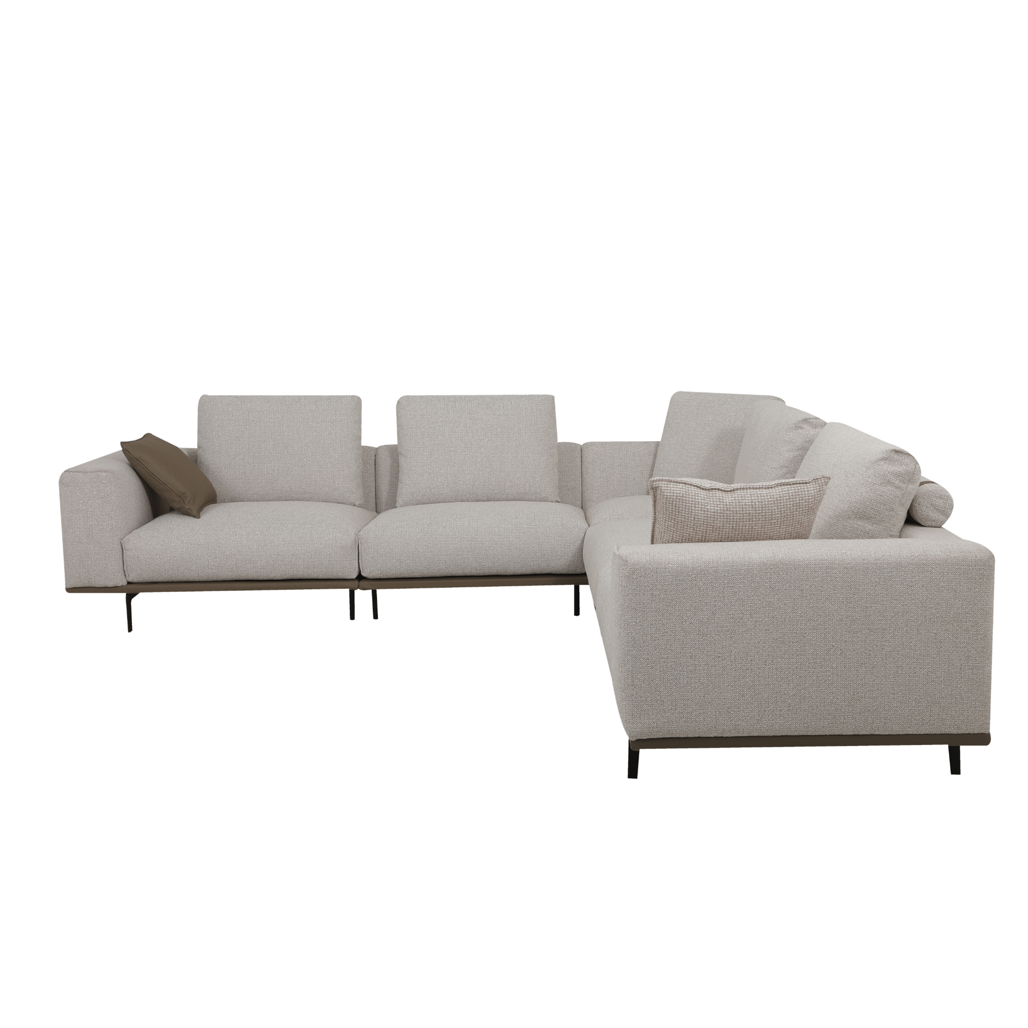 Mia Sand sectional with free rug