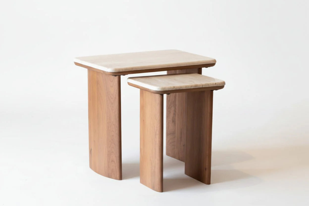 Milav NESTING TABLE Marble Top