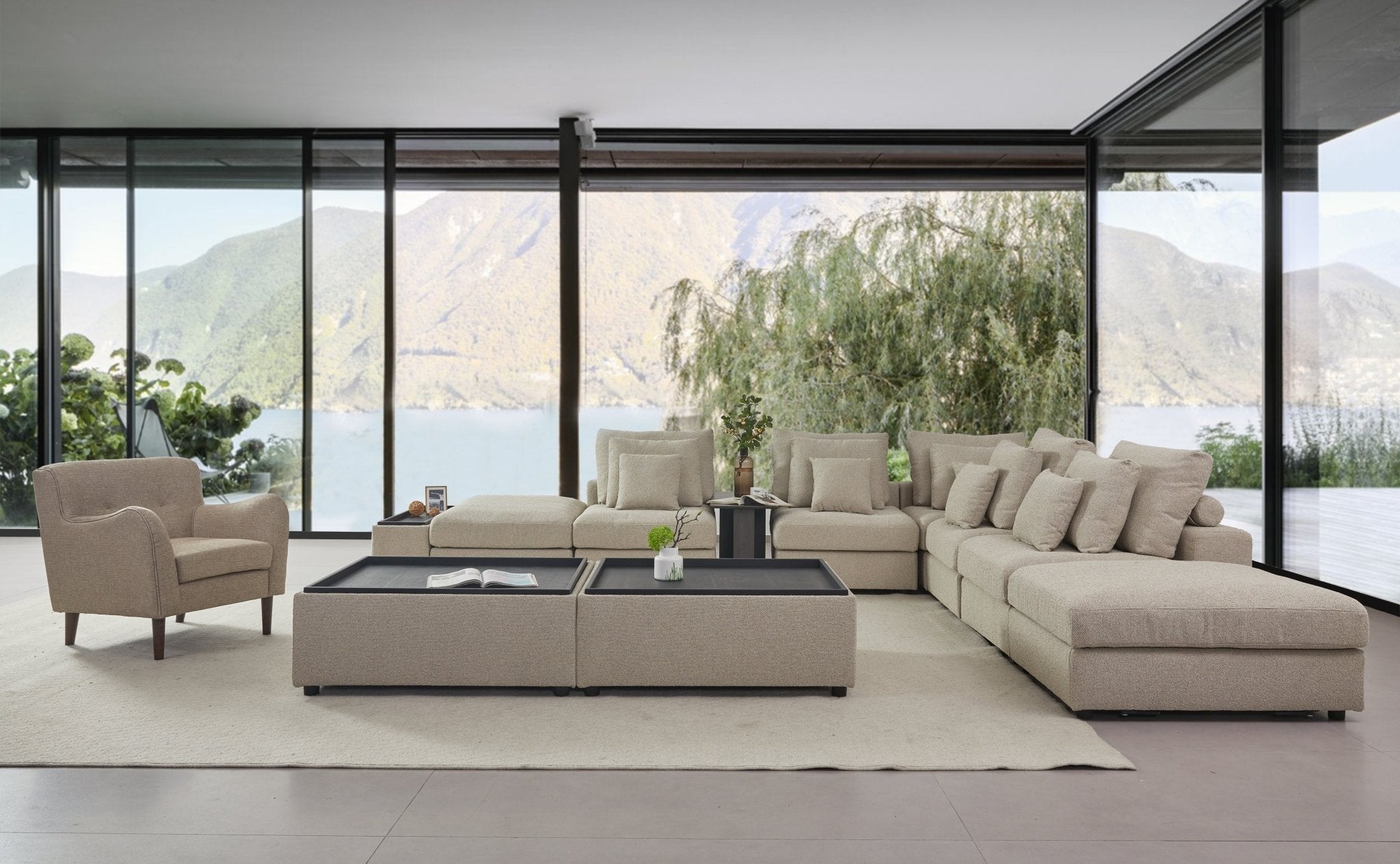 Mirae Hazel Brown Sectional