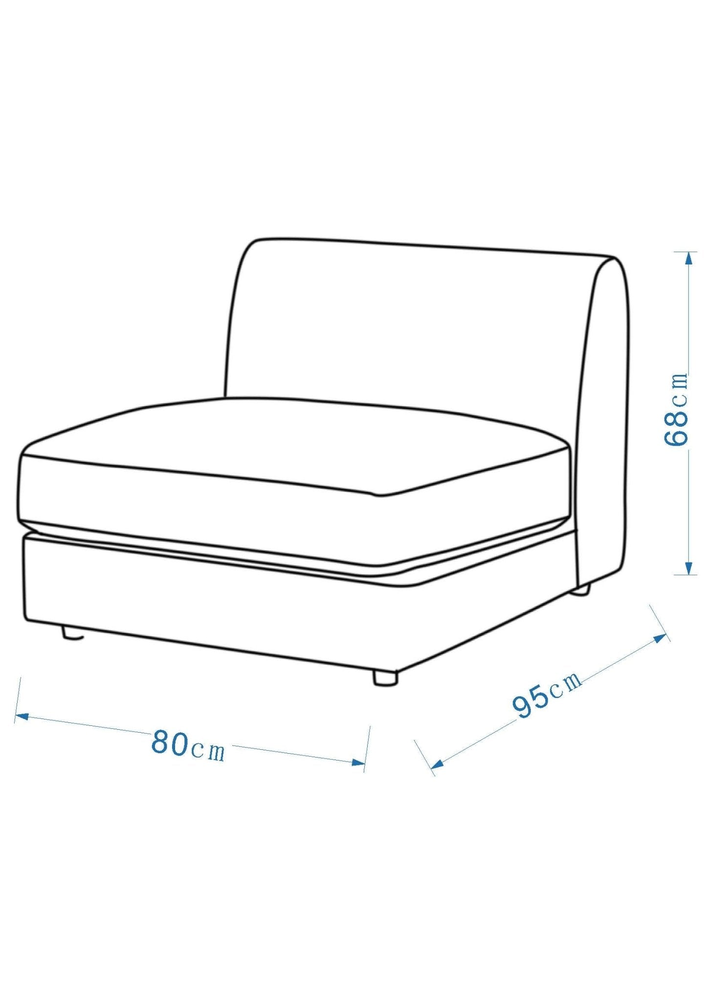 Monaco Beige Armless Chair