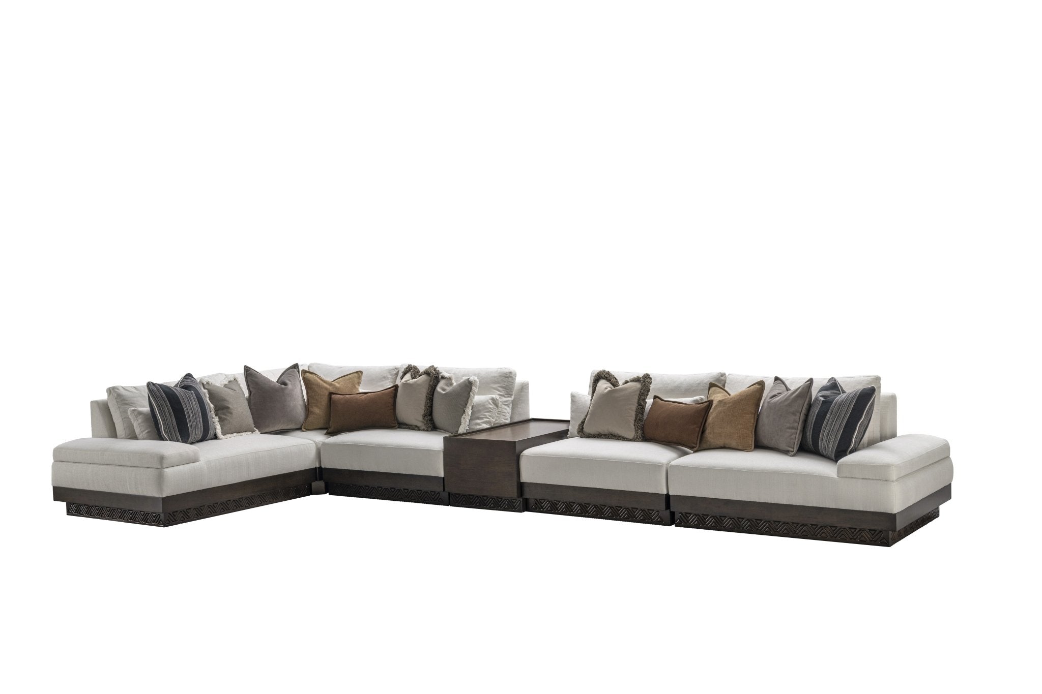 Najdi Majlis Modular Sectional W/Wooden Table W363XD313