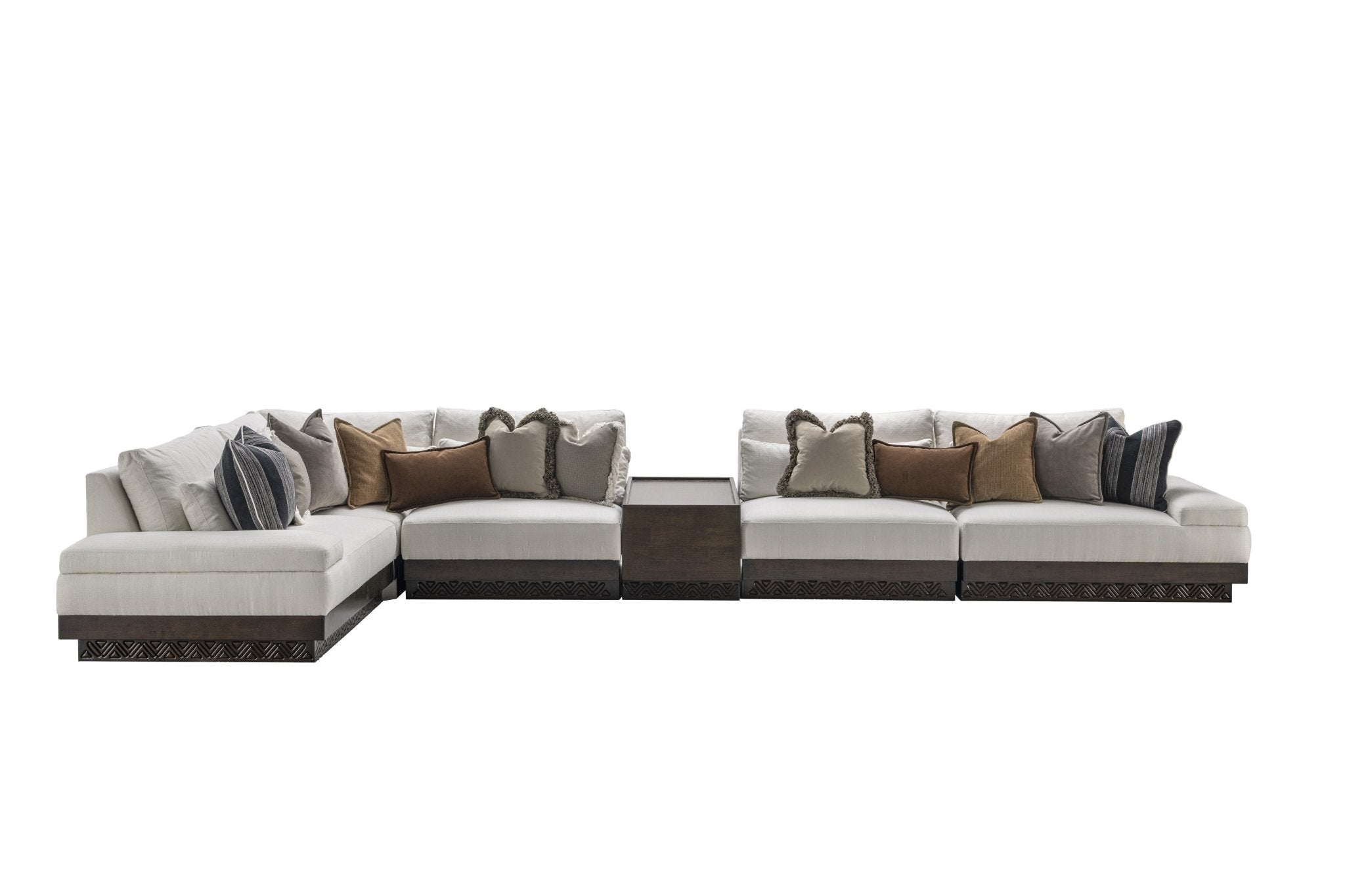 Najdi Majlis Modular Sectional W/Wooden Table W363XD313
