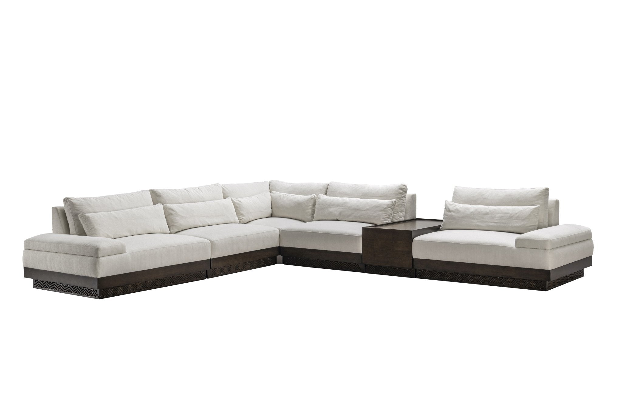 Najdi Majlis Modular Sectional W/Wooden Table W363XD313