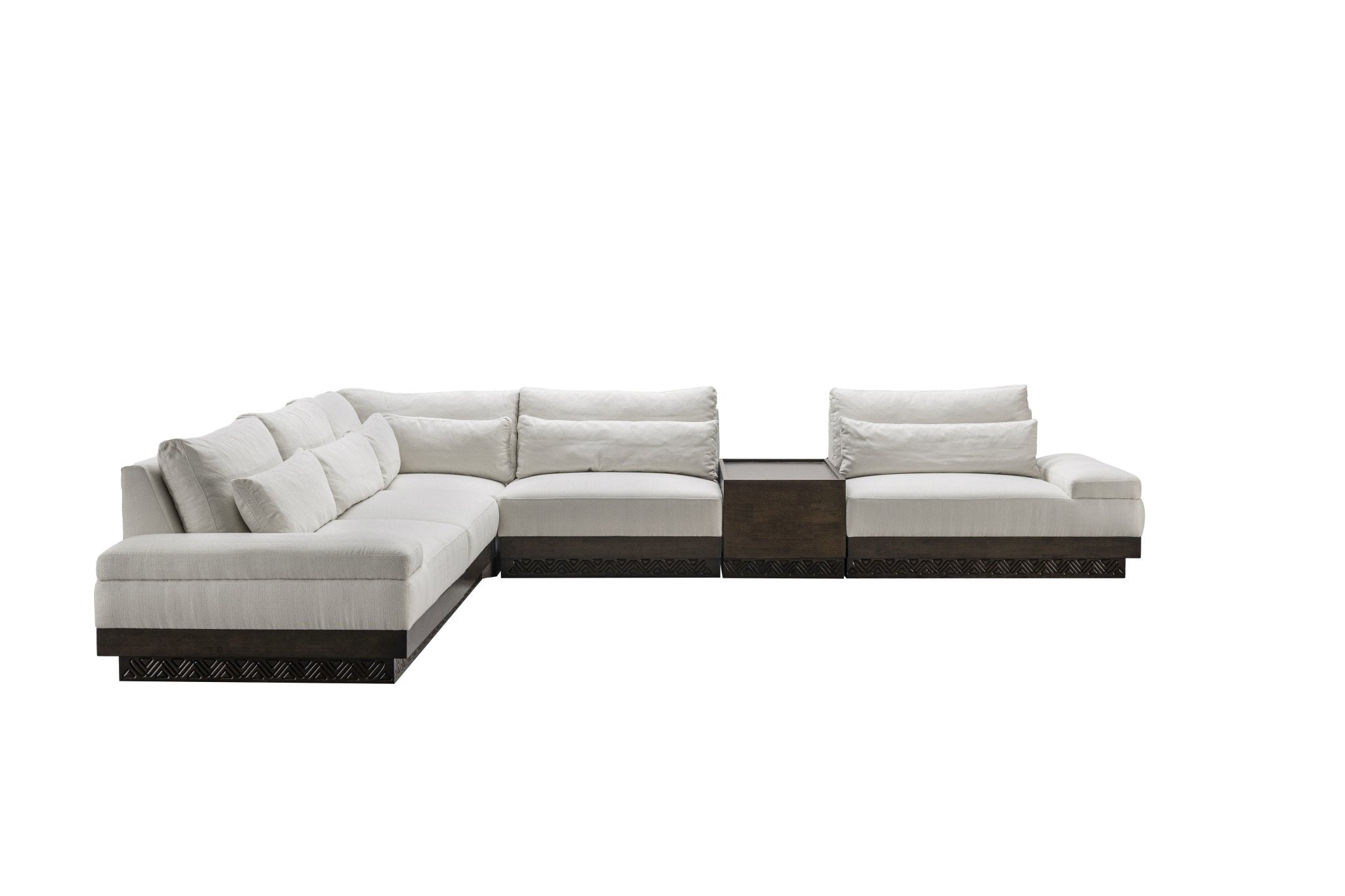 Najdi Majlis Modular Sectional W/Wooden Table W363XD313