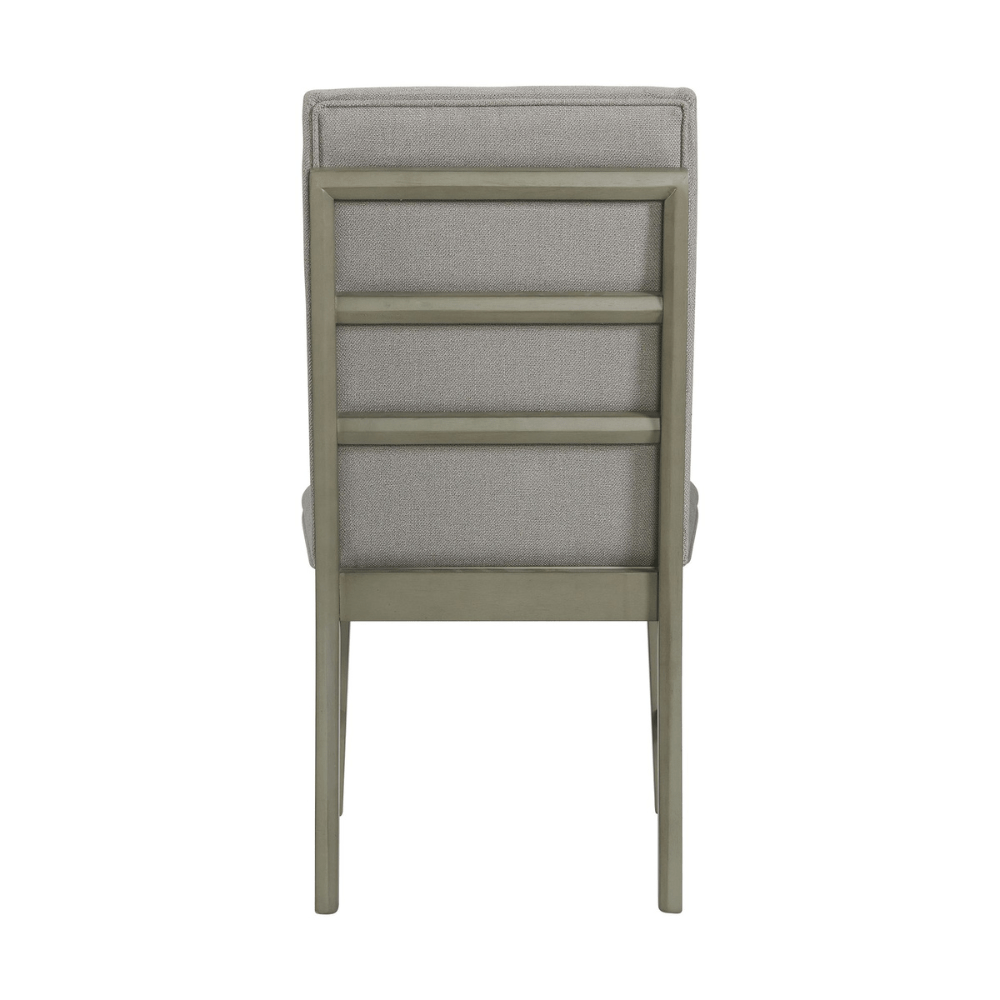 Nashville Grey Dining Table Fabric Ladder Back Side Chair