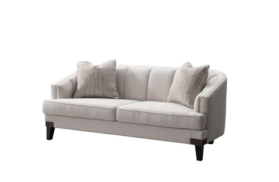 Opaline White Velevt loveseat