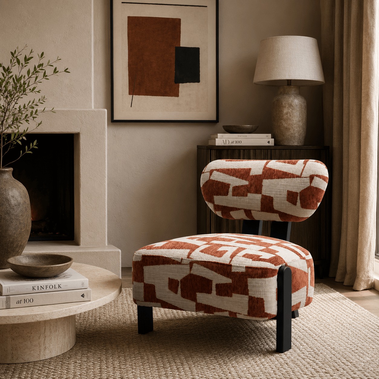 Orb Brown Accent Chair
