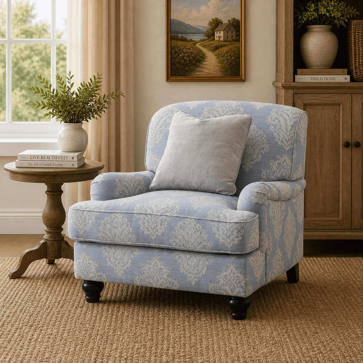Pastel Pattern Accent Chair