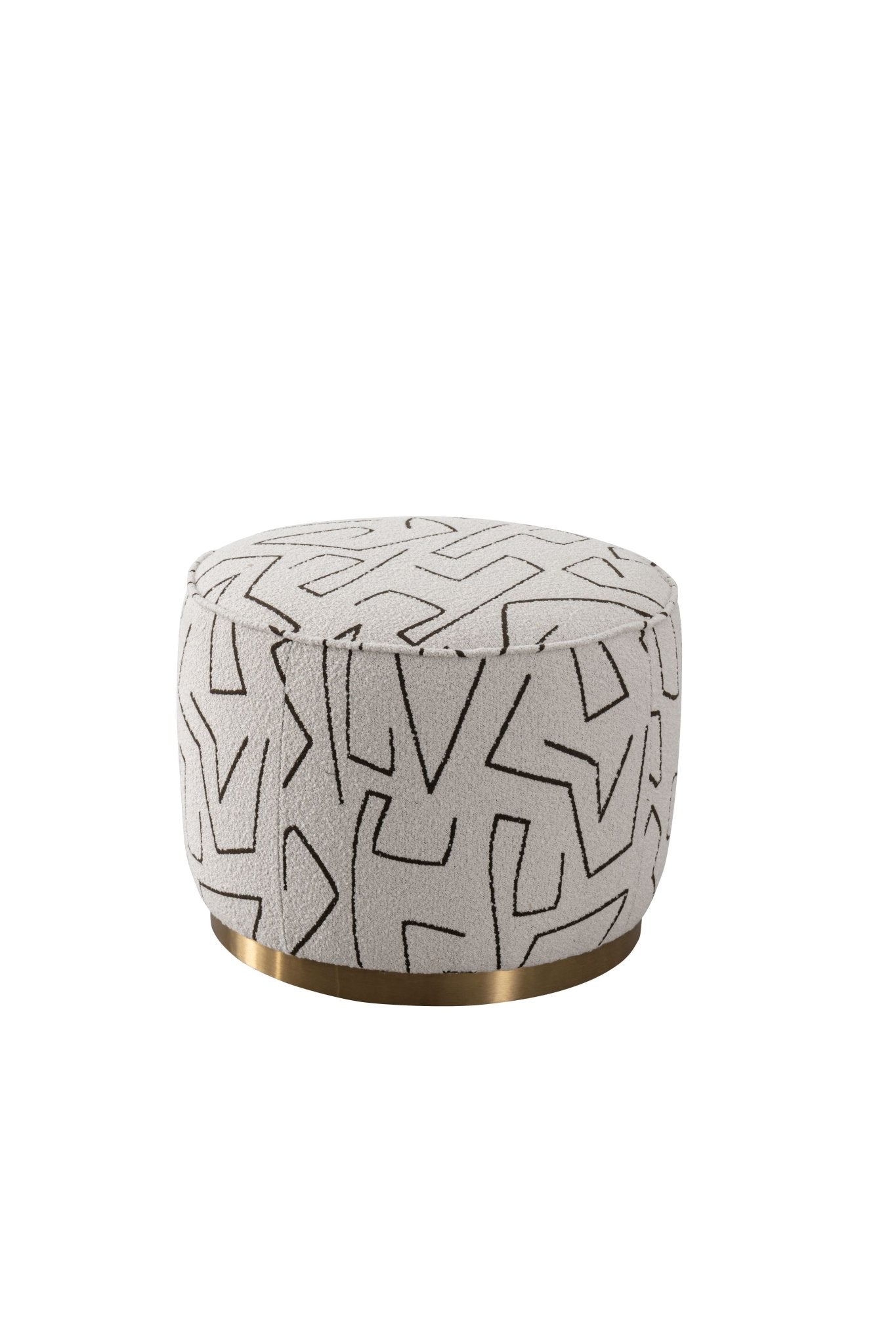 Beige Boucle Ottoman W55.5xH44cm