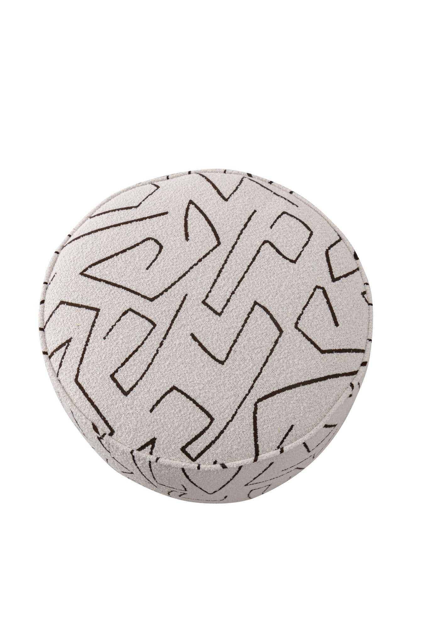 Beige Boucle Ottoman W55.5xH44cm