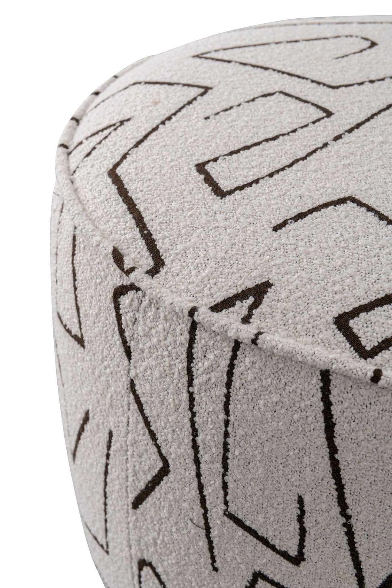 Beige Boucle Ottoman W55.5xH44cm