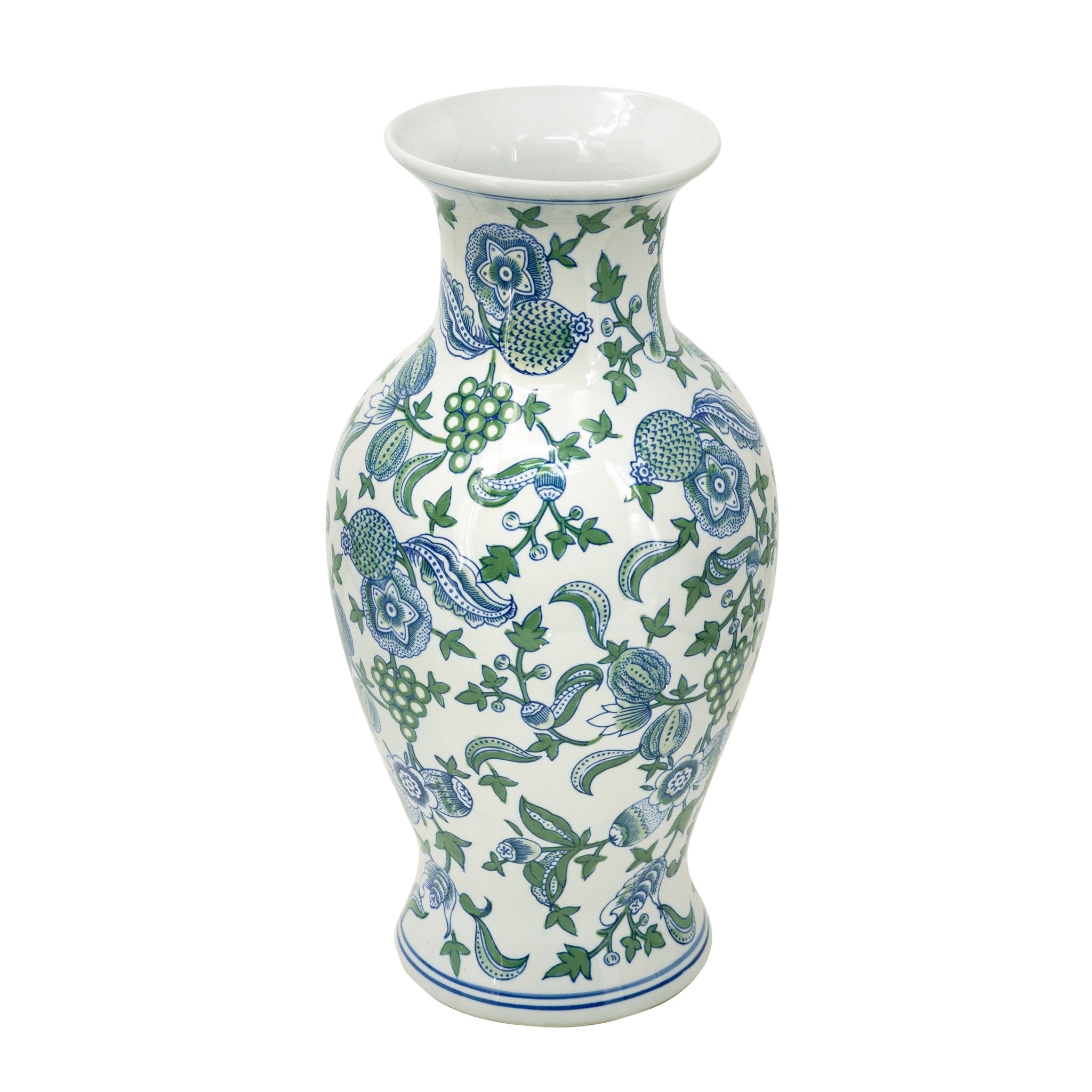 Porcelain Blue And White Cherry Blossom Vase