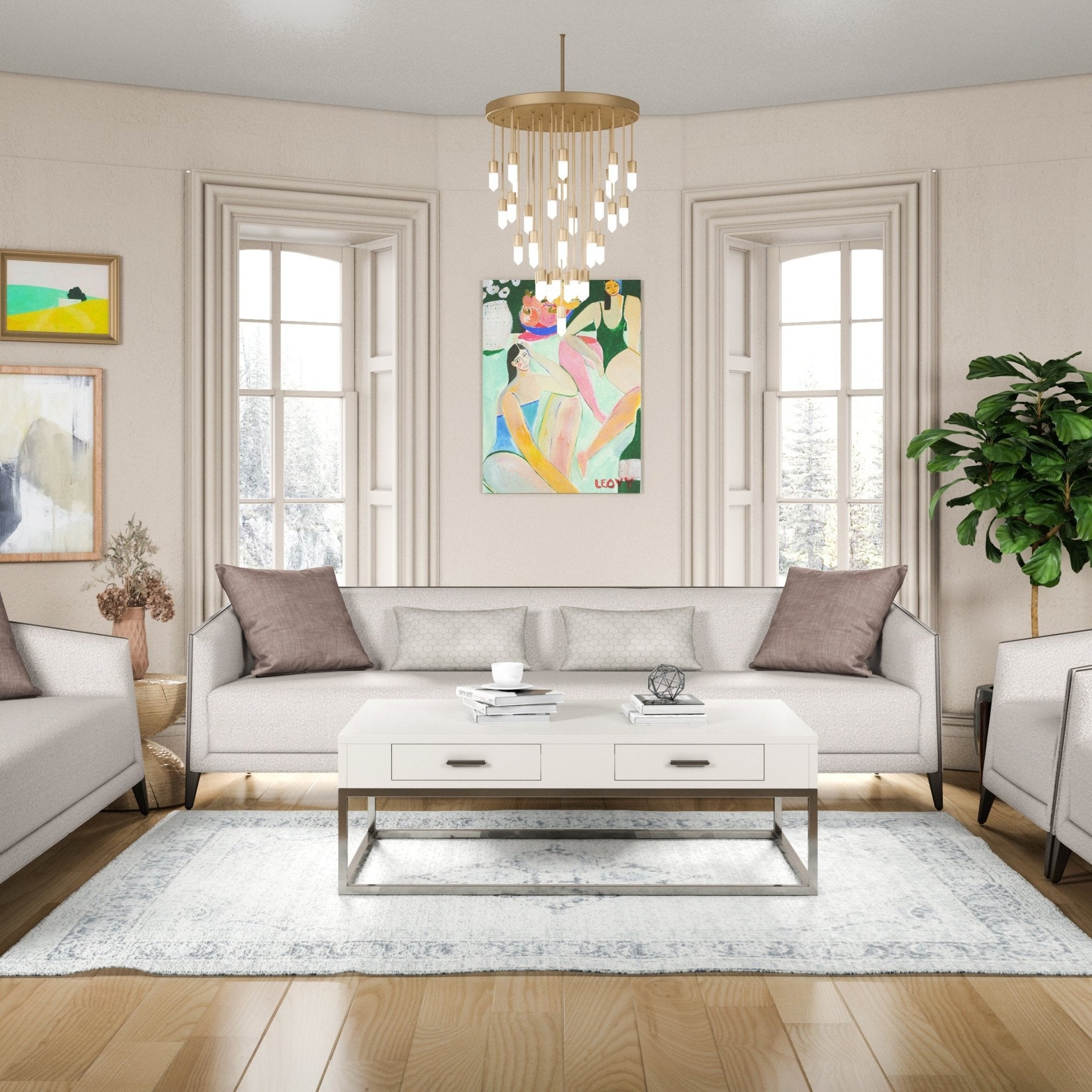 Prestige Cream 3 Seater Sofa