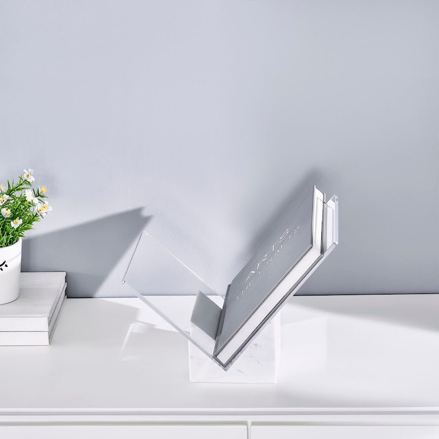 Pristine Book holder with White marble Base