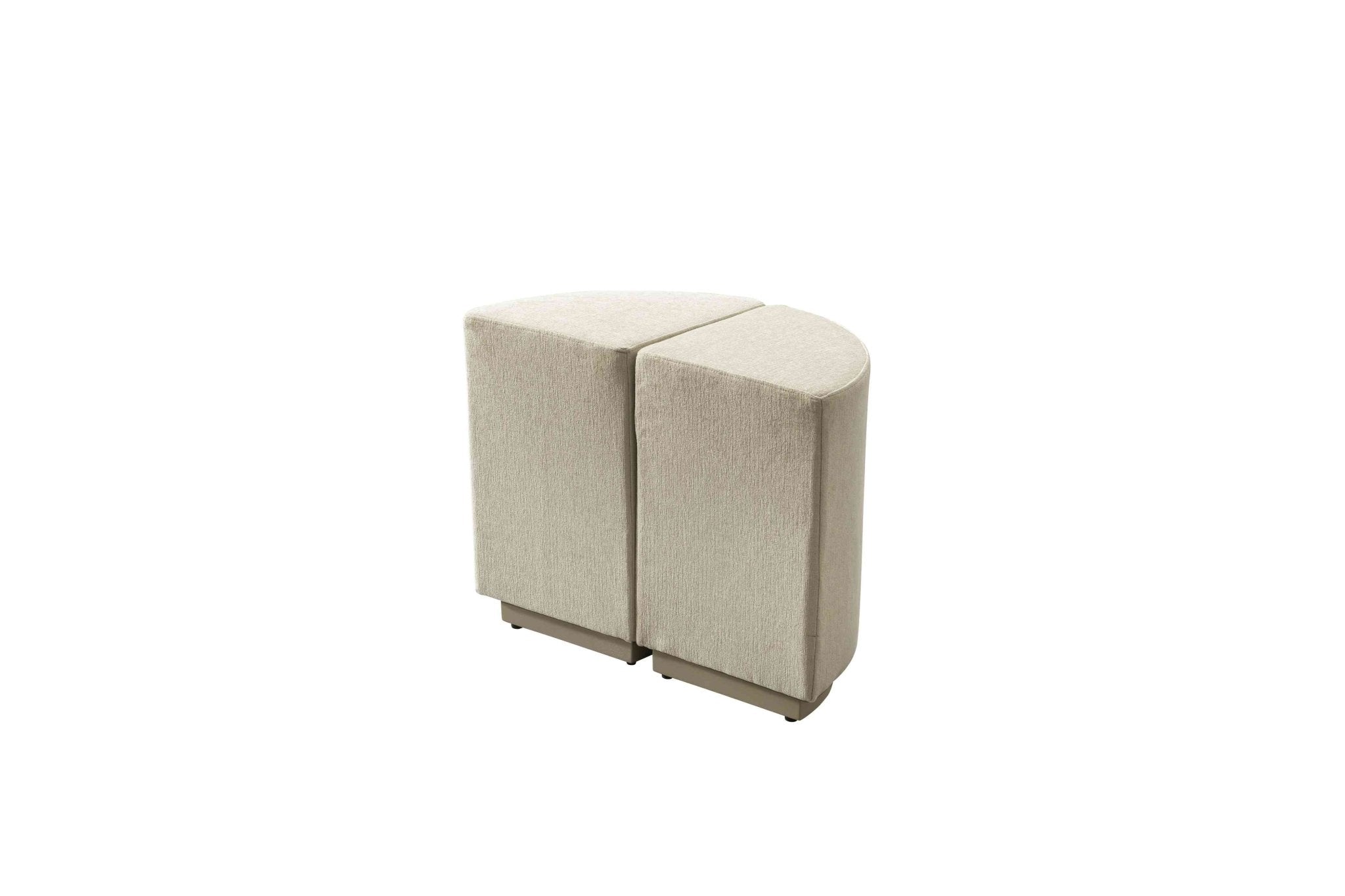 Raghad&Aseel Modular Fabric 1/4 Sector Ottoman