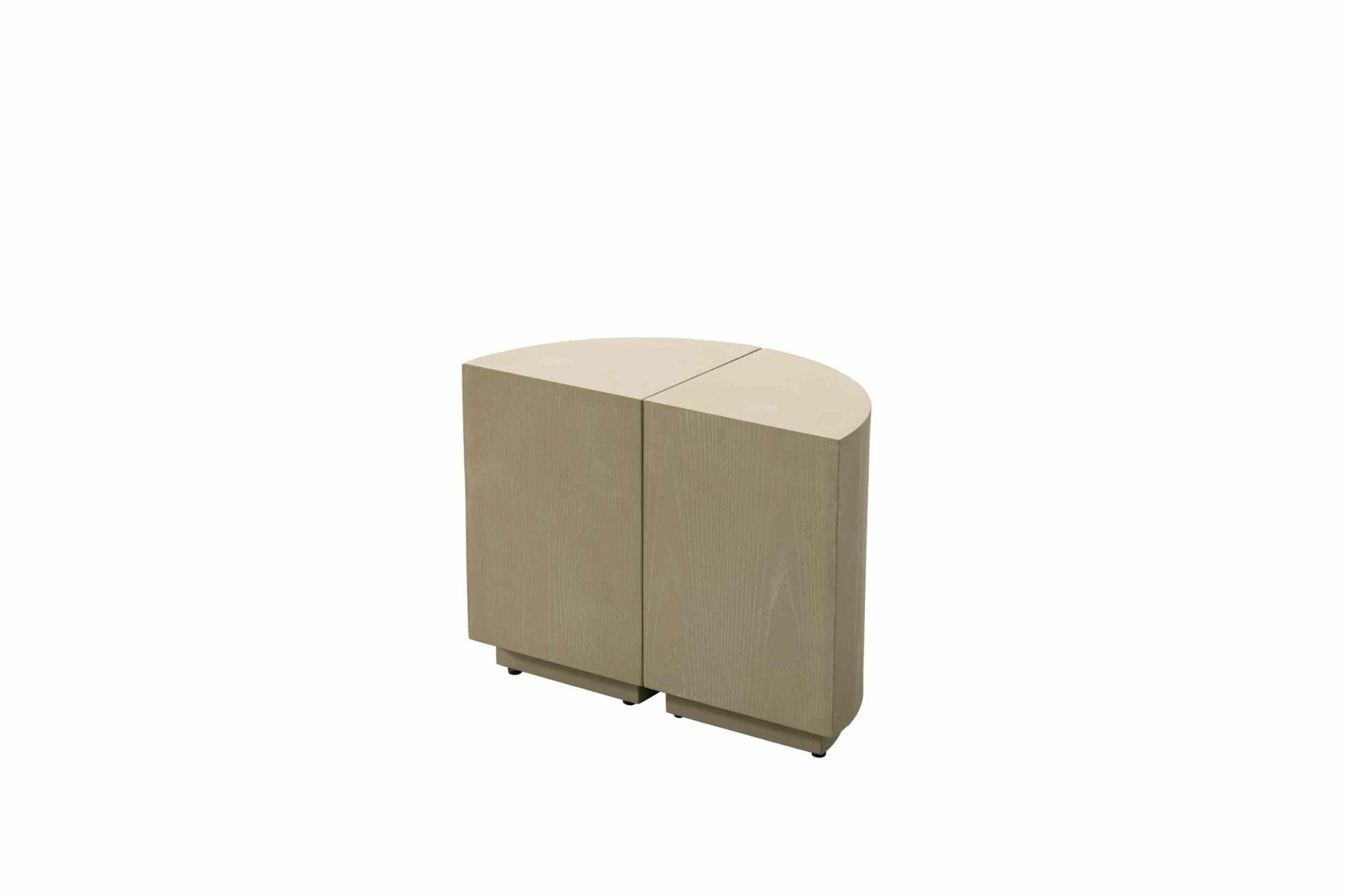 Raghad&Aseel Modular Wooden 1/4 Sector Ottoman