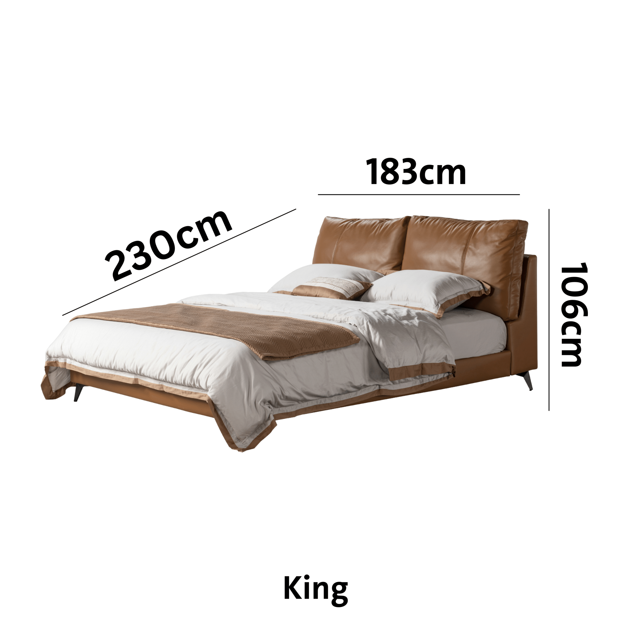 Starlit Sleeper Grey King Bed x W196
