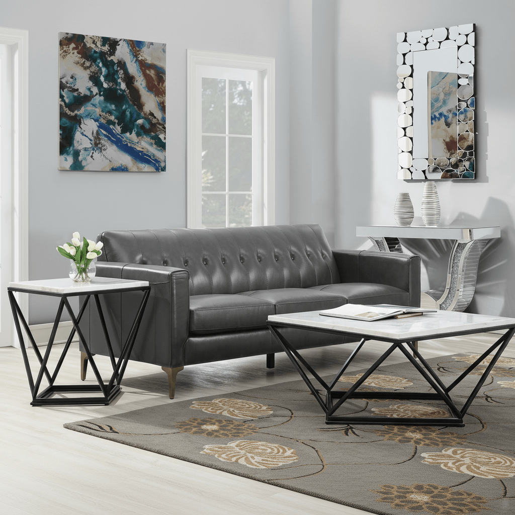 Riko Coffee Table W/ Metal Leg