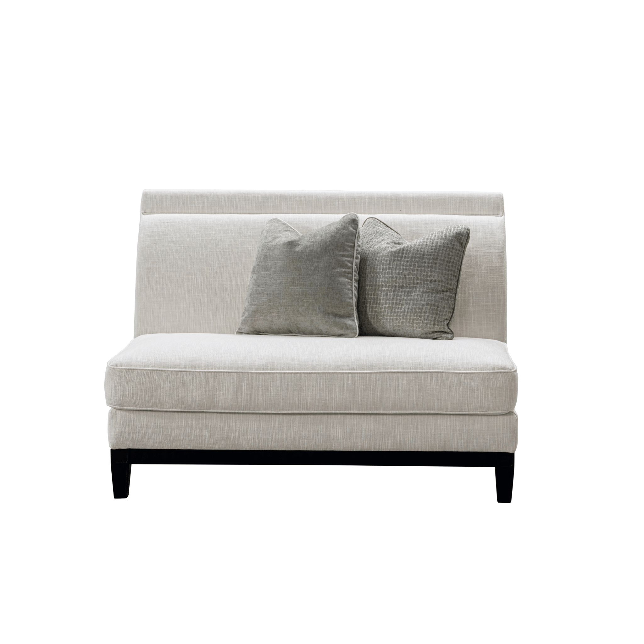 Romanian Key Beige Sectional Armless 2 seater