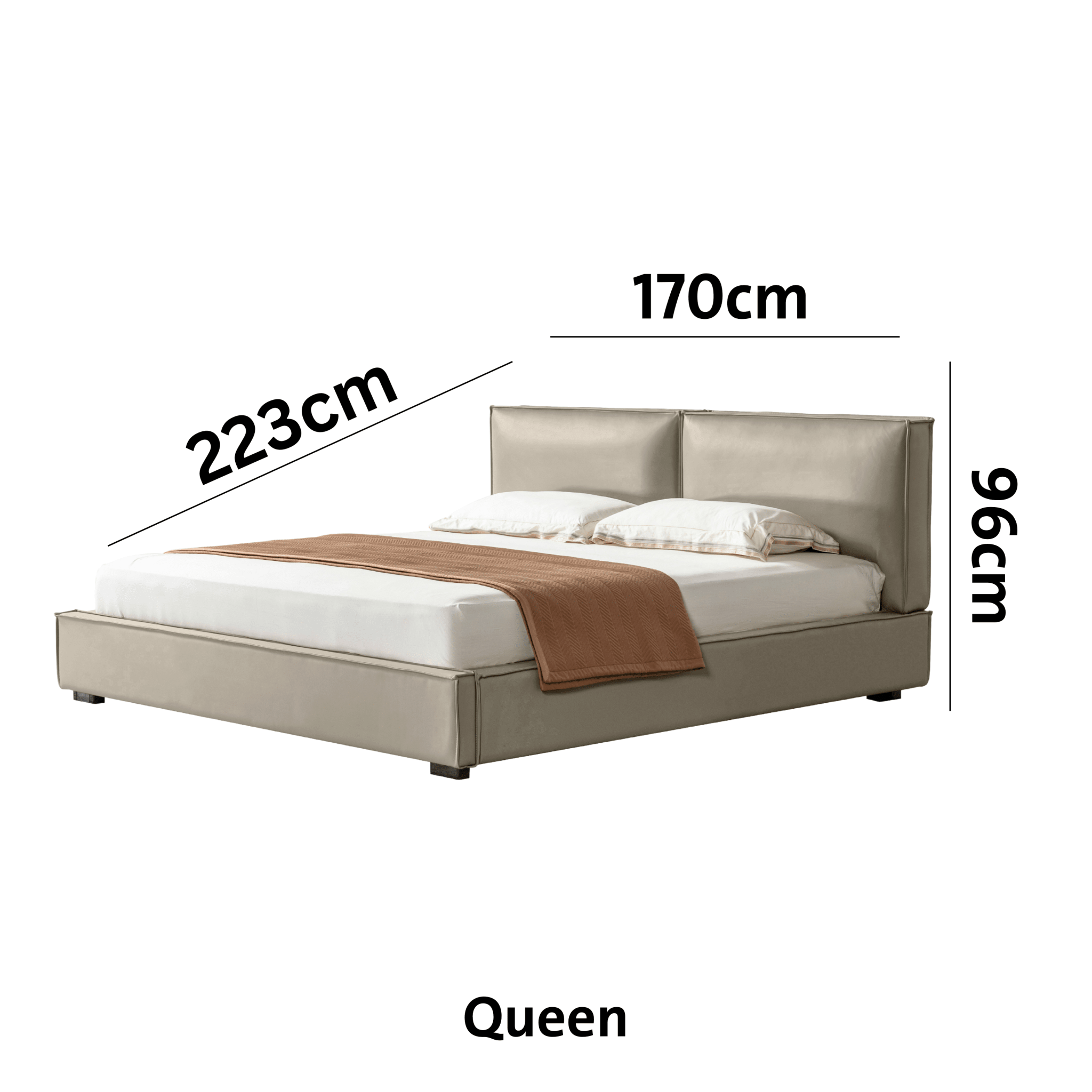 Starlit Sleeper Grey King Bed x W196
