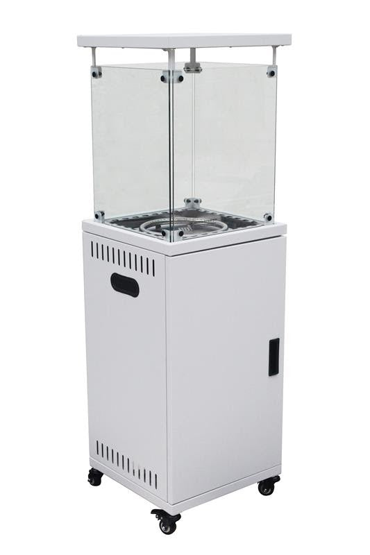 Square Fire Pit with Glass Panel