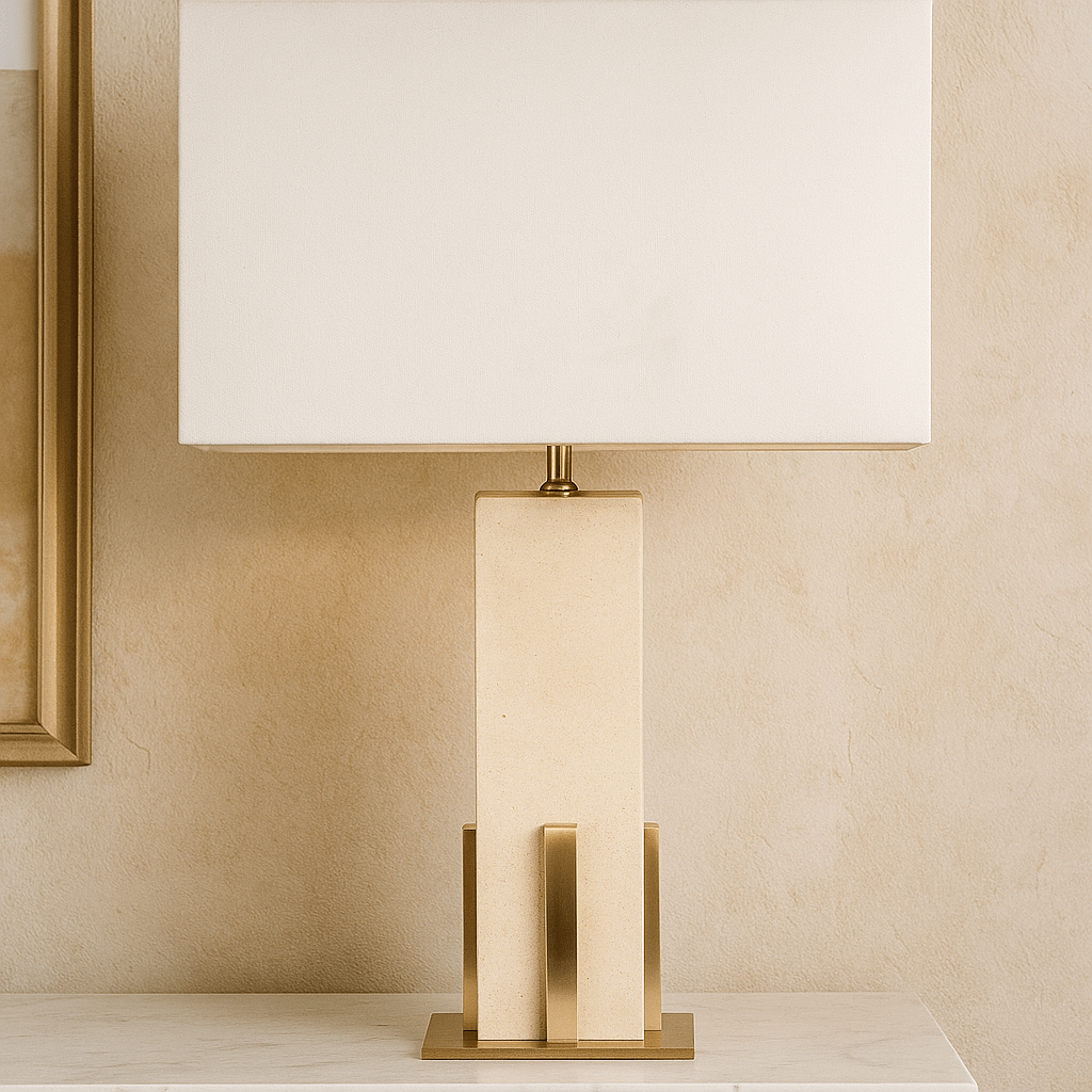 Stellar Travertine Table Lamp