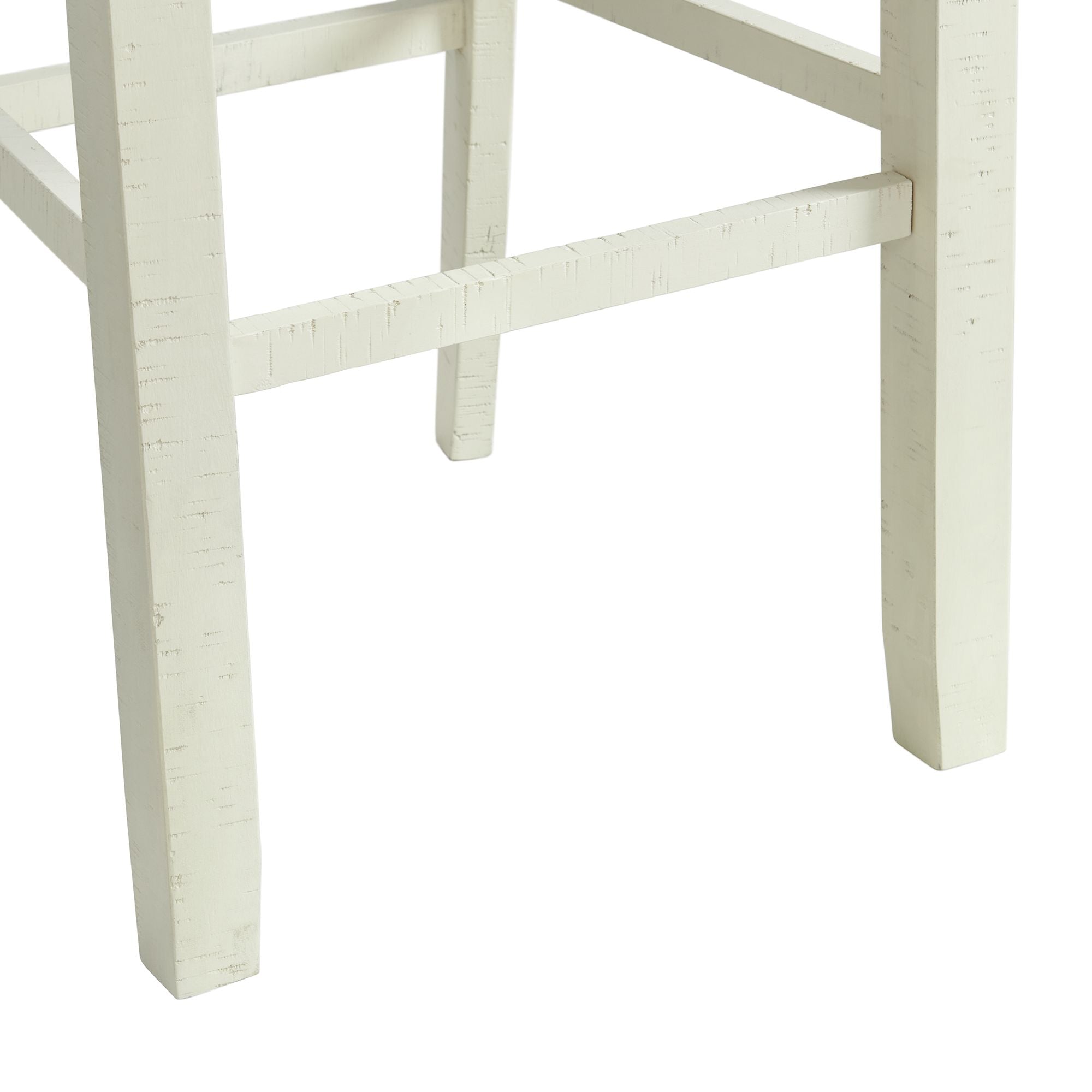 Stone 30in Bar Scroll Back Stool w/Fabric Seat in White (2 Per Carton)