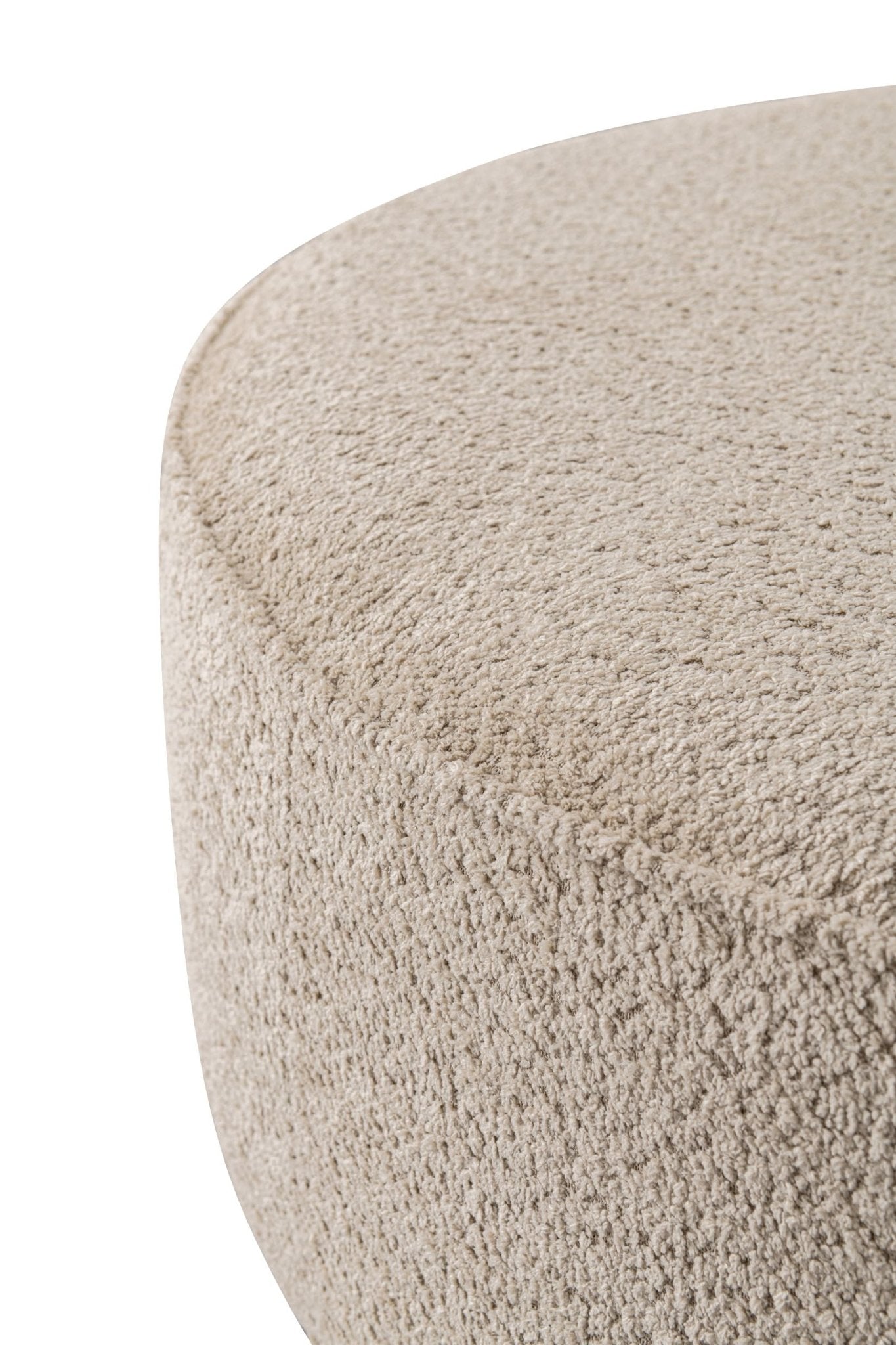 Tan Boucle Ottoman W91xH36cm