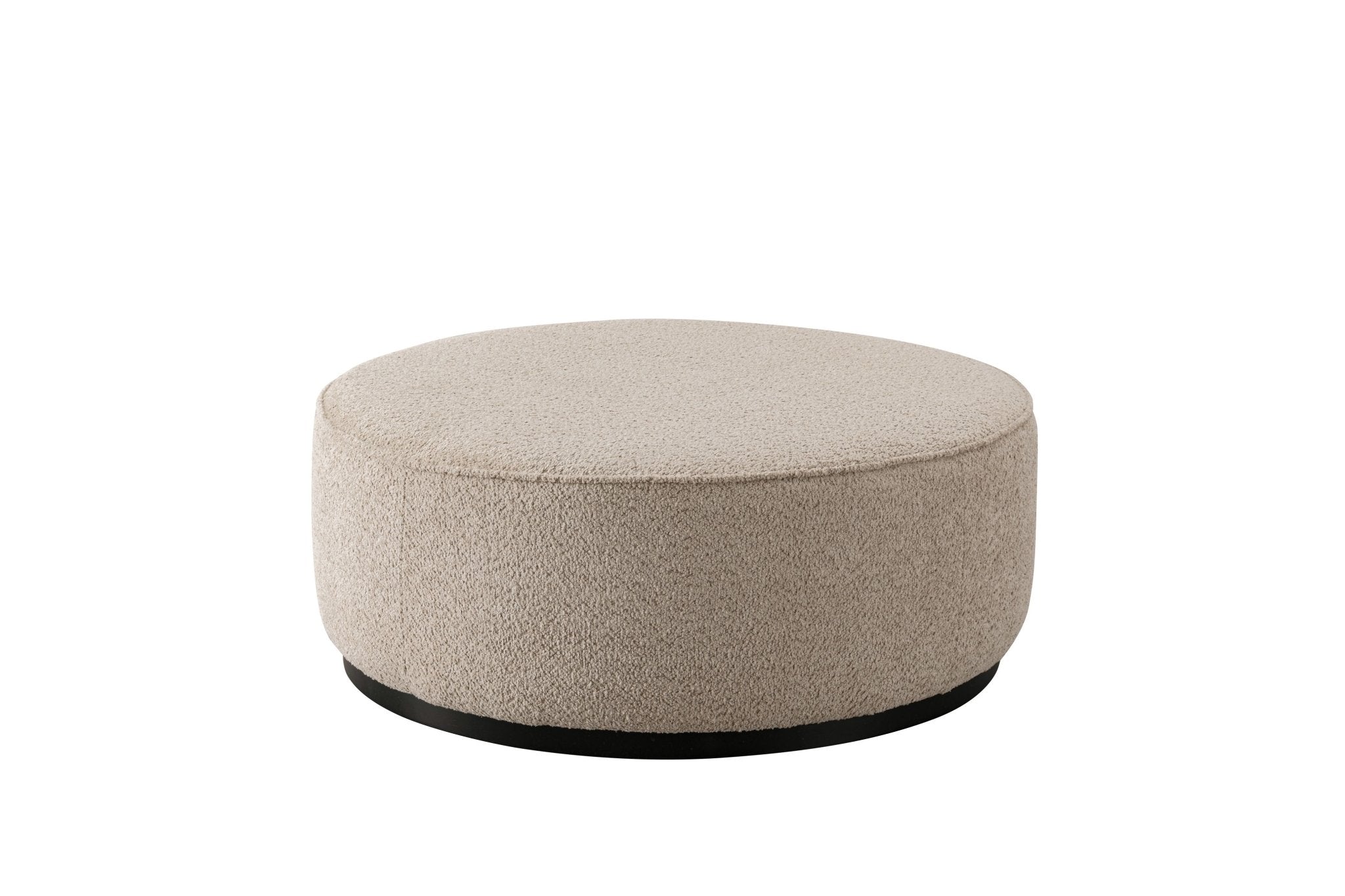 Tan Boucle Ottoman W91xH36cm