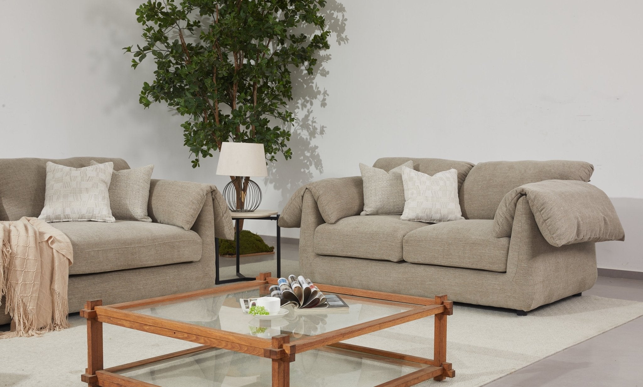 Tera gray brown Arm Chair (125CM)