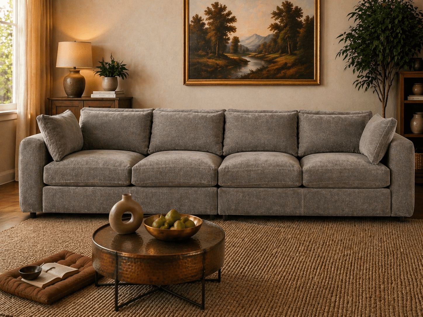 Terrona Rust Sofa 320cm