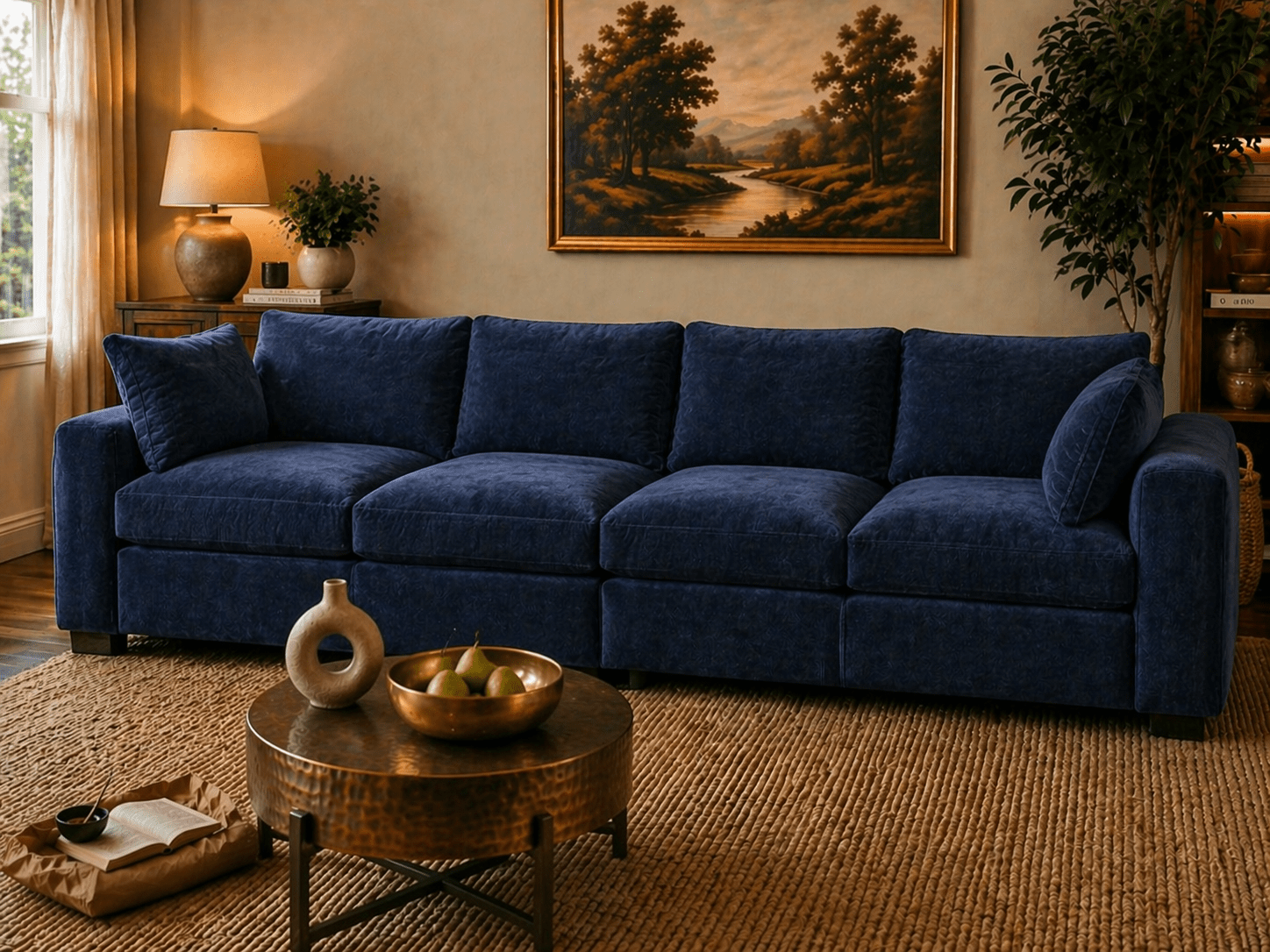 Terrona Rust Sofa 320cm