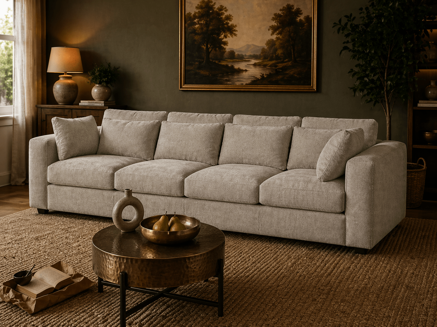 Terrona Rust Sofa 320cm