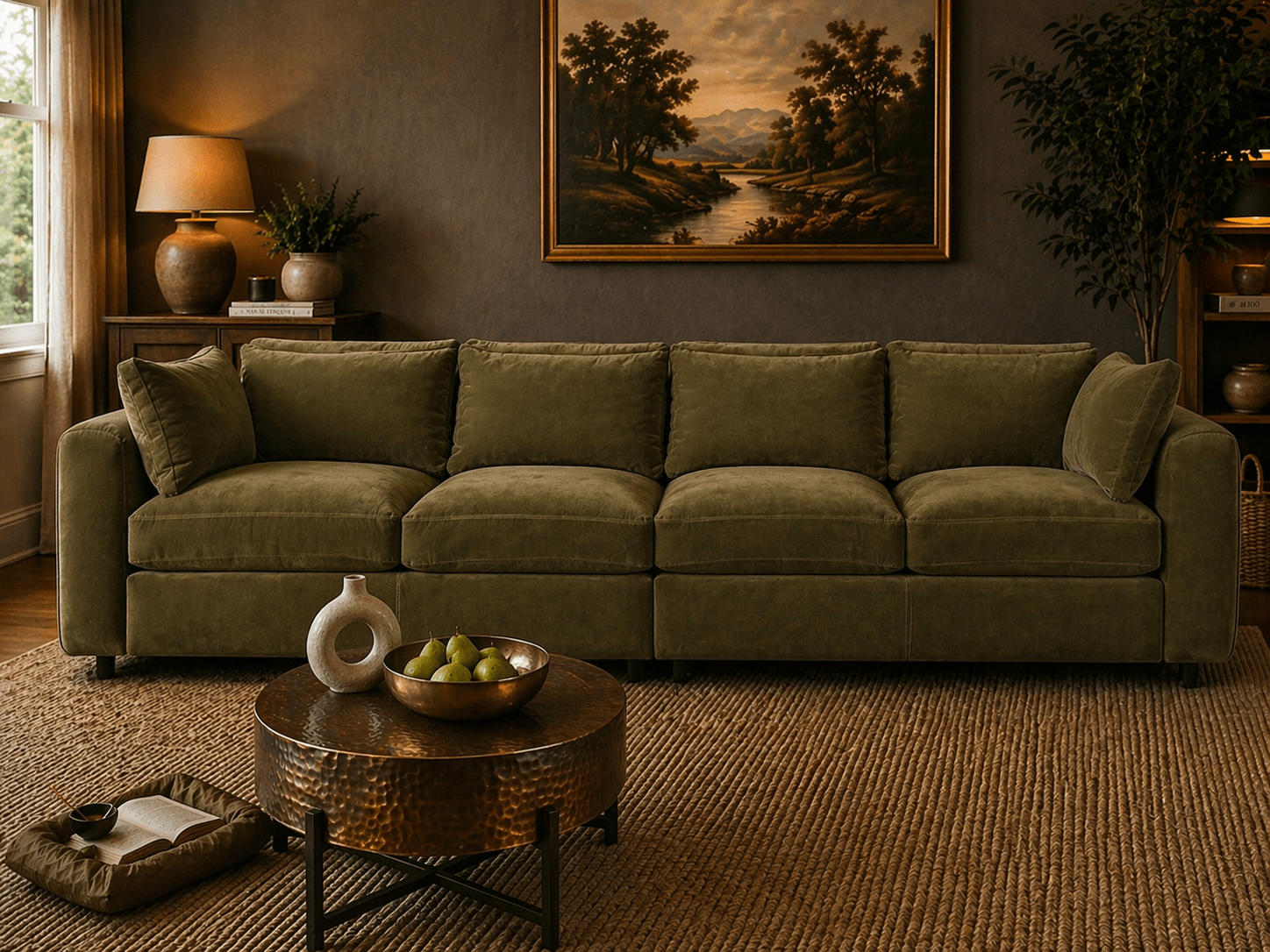 Terrona Rust Sofa 320cm