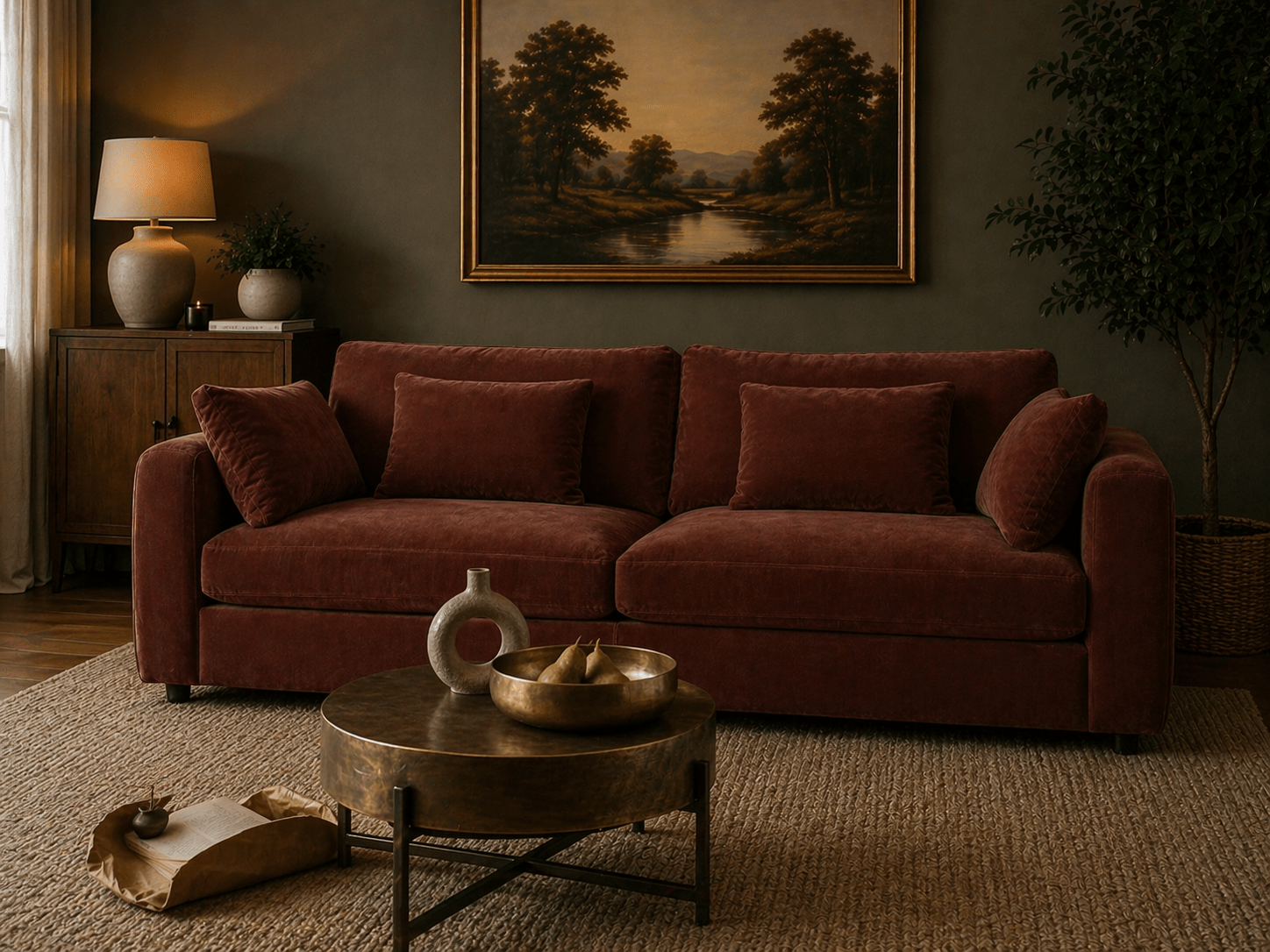 Terrona Rust Sofa 280cm
