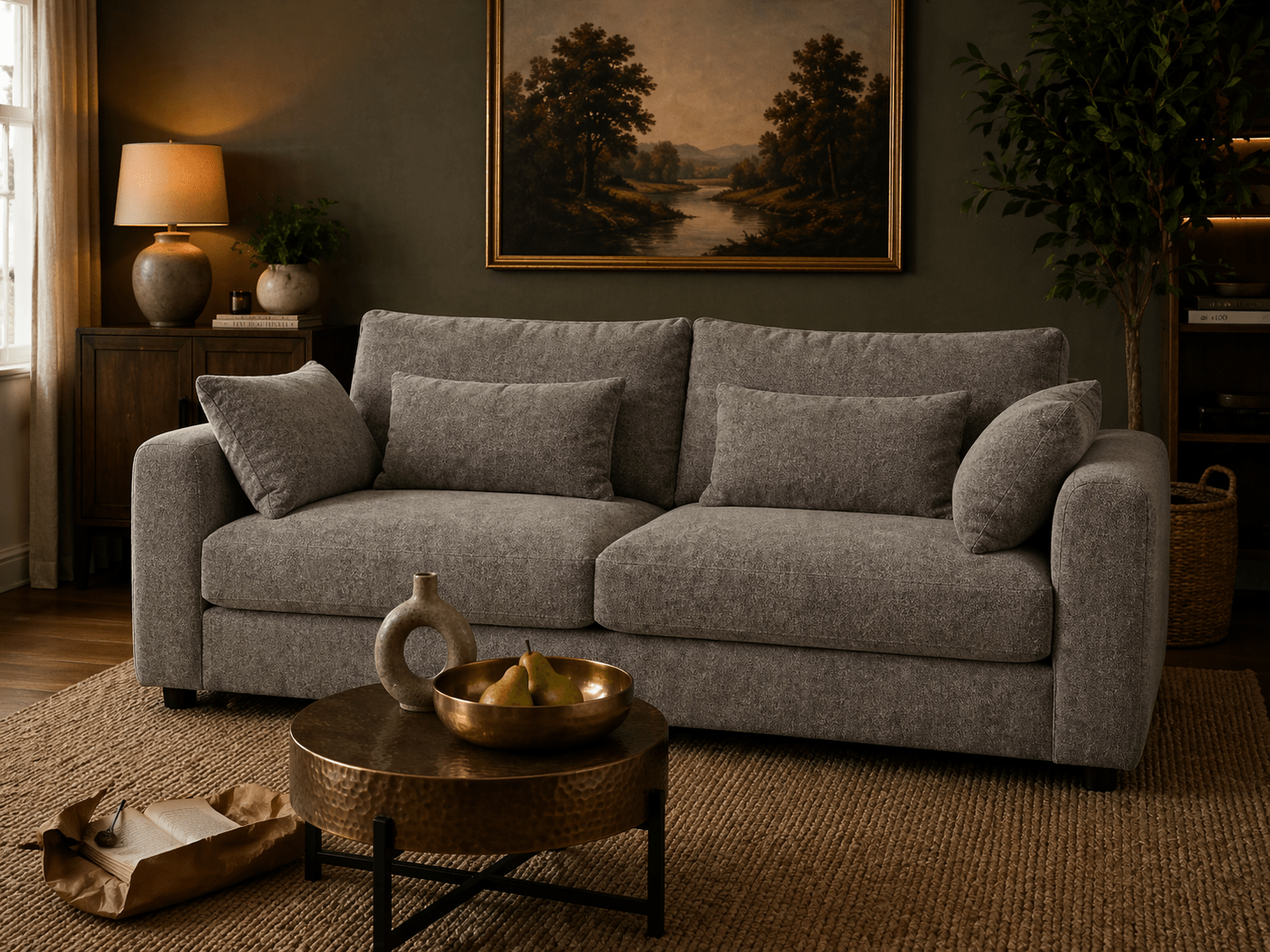 Terrona Rust Sofa 280cm