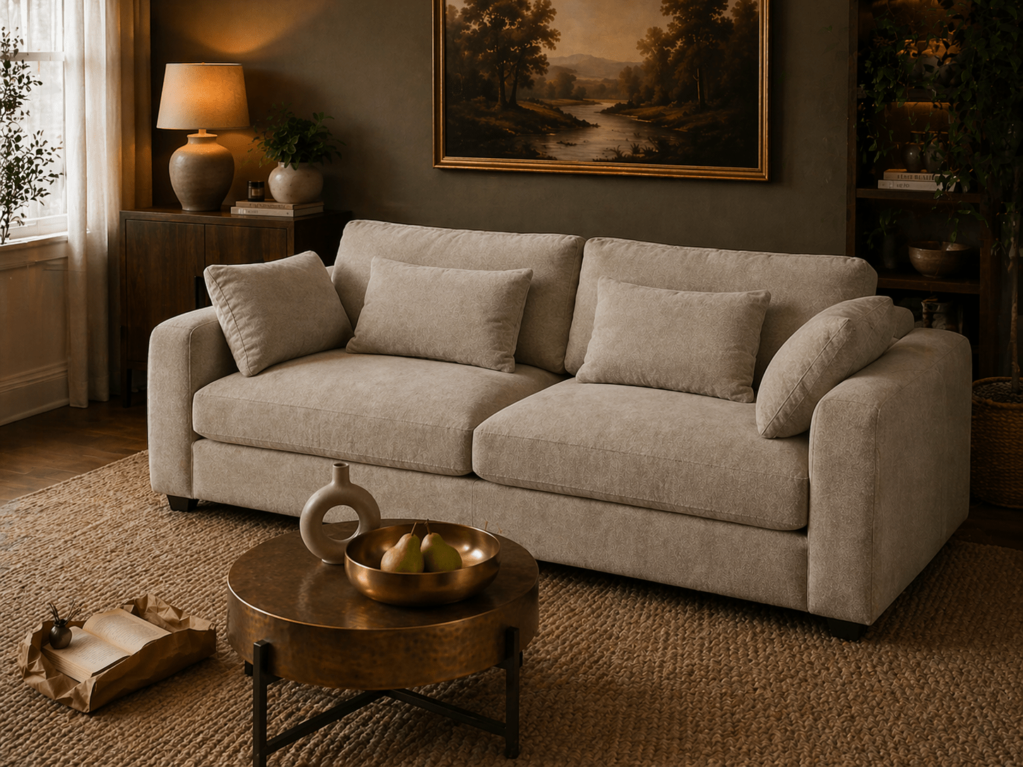 Terrona Rust Sofa 280cm